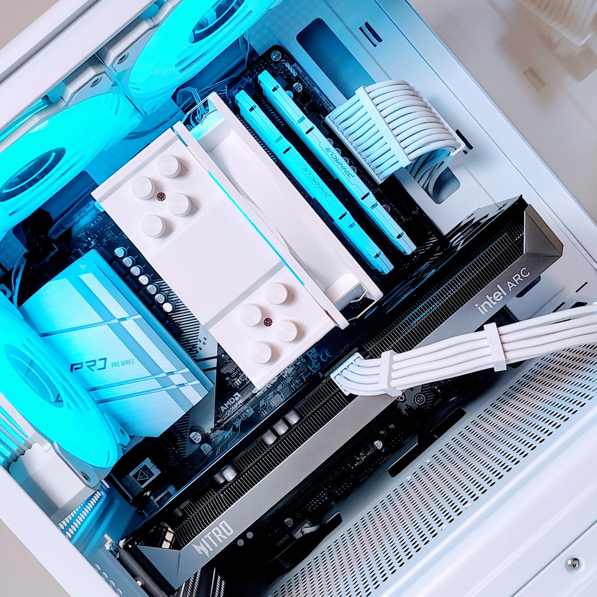 💸$250 off💸Ryzen 7 5800X, ARC B580, 32GB RAM, 1TB SSD Gaming PC 1440p - GLACIAL