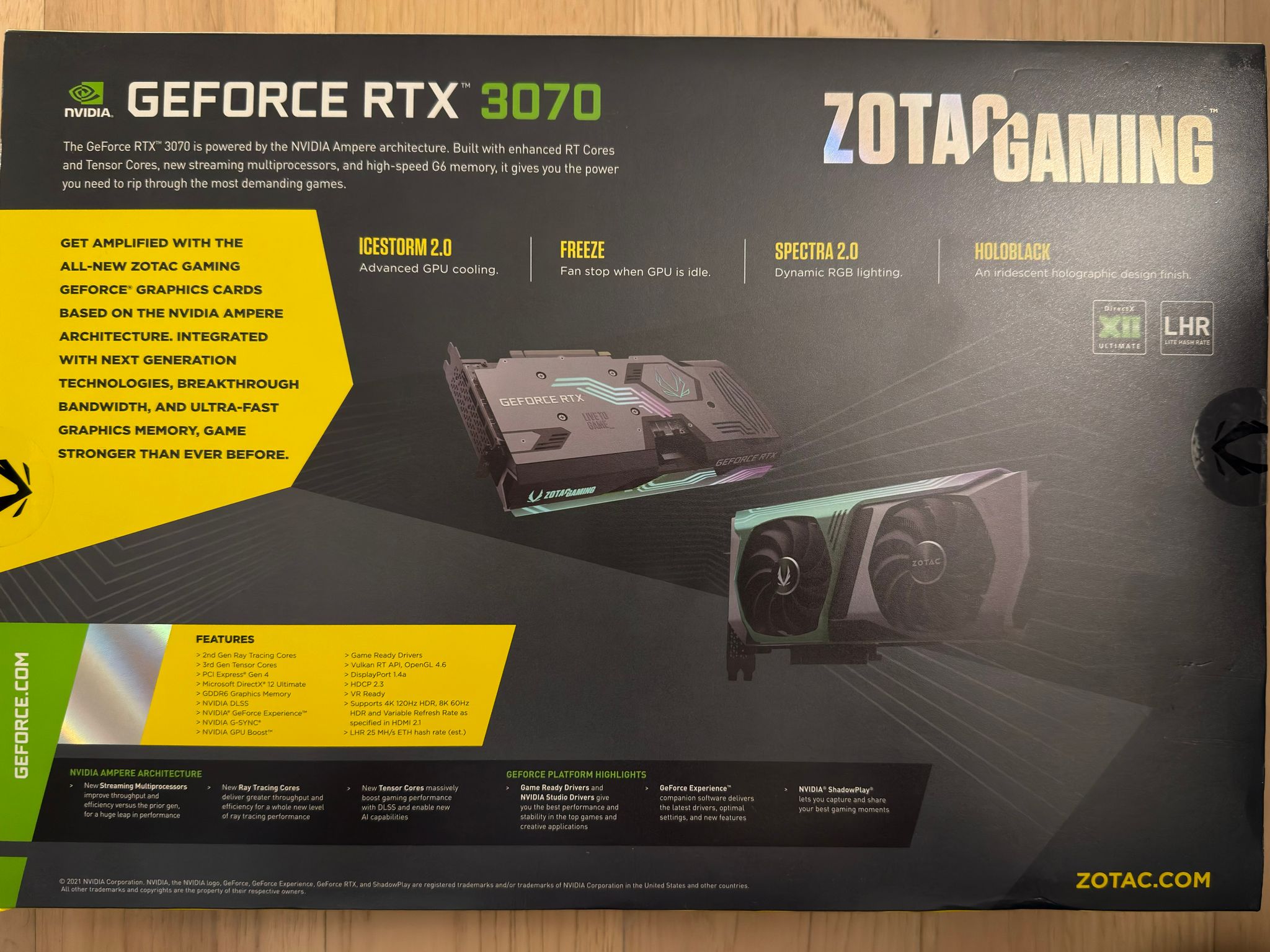 ZOTAC GAMING AMP Holo GeForce RTX 3070 LHR