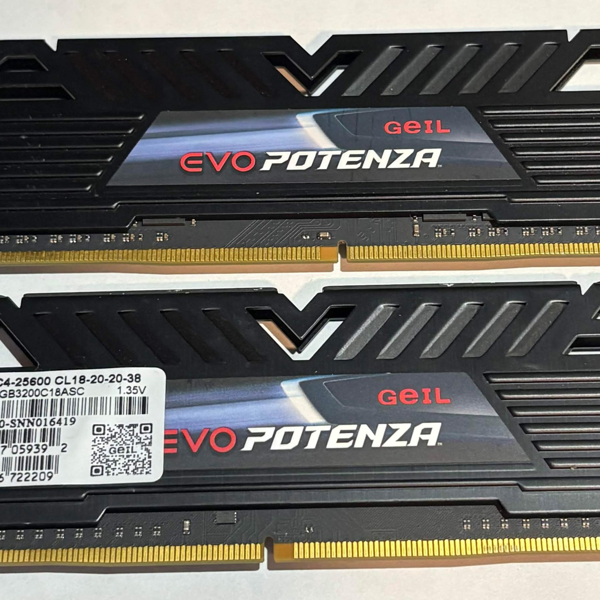 GeIL EVO Potenza 16GB (2x8GB) DDR4 3200MHz CL18 Gaming Memory Kit | Tested Working