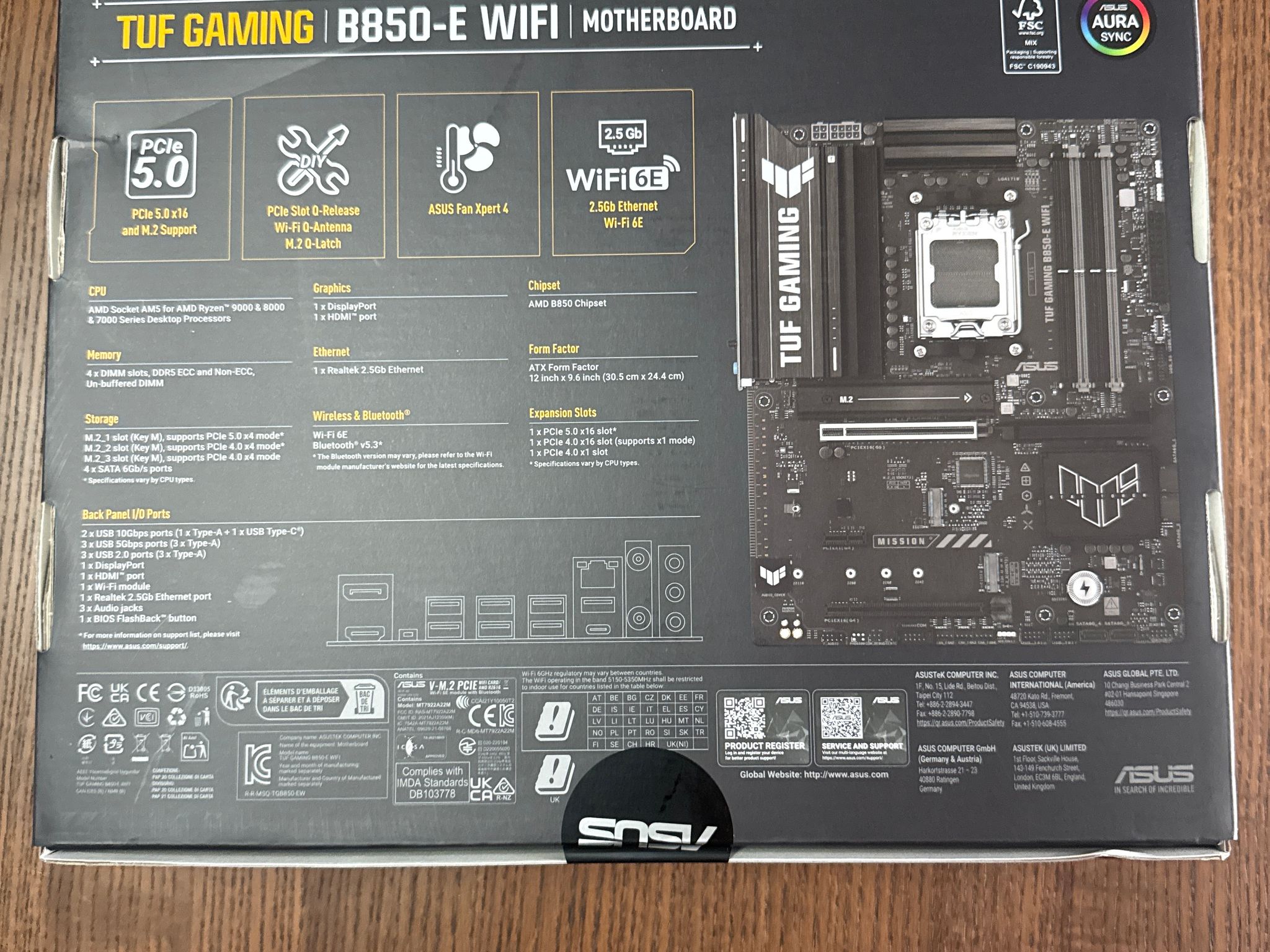 Asus TUF gaming B850-E WIFI Black New Unopened