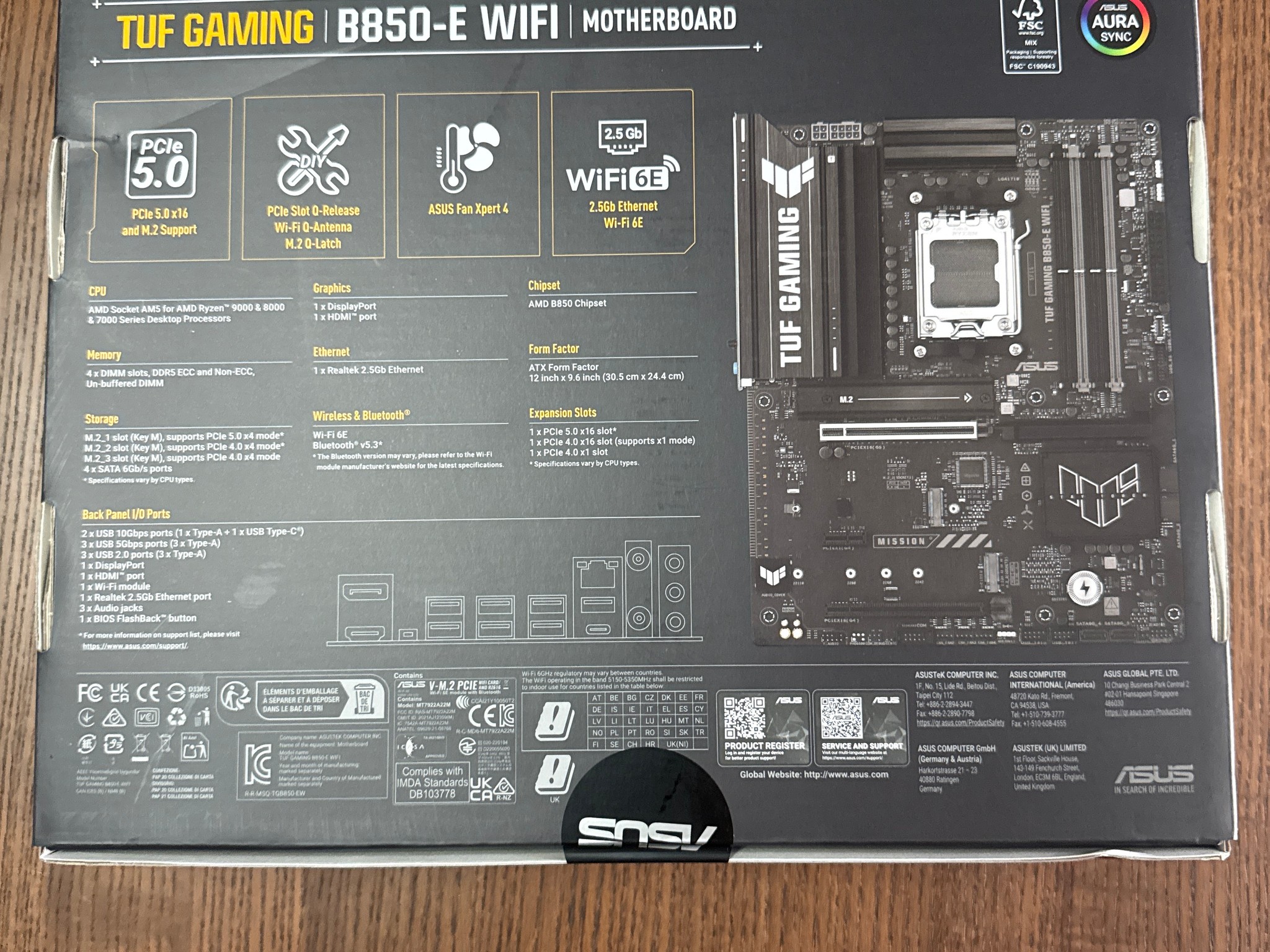 Asus TUF gaming B850-E WIFI Black New Unopened
