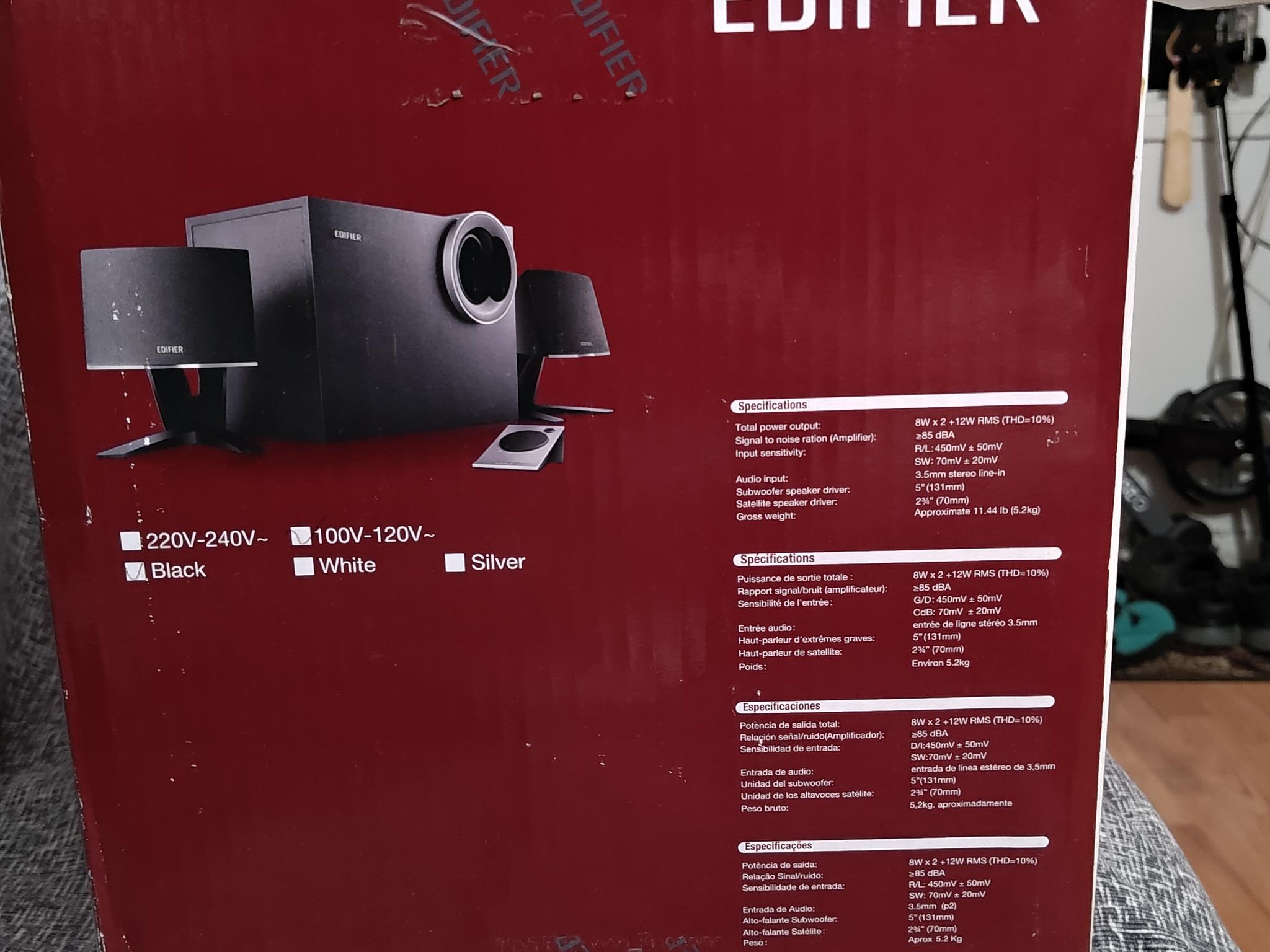 Edifier M1380 Black 2.1 28W Multimedia Speaker System