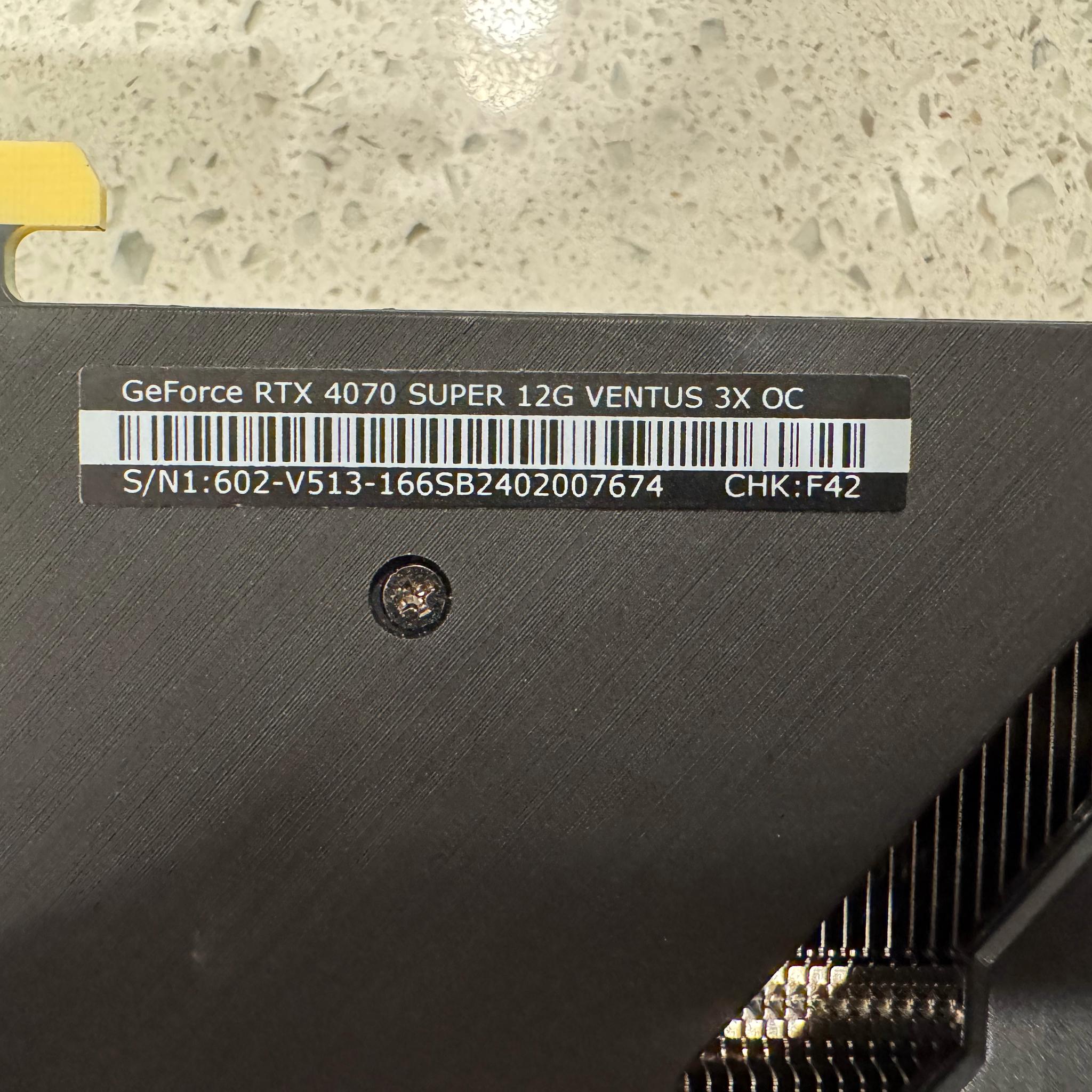 MSI VENTUS 3X OC GeForce RTX 4070 SUPER