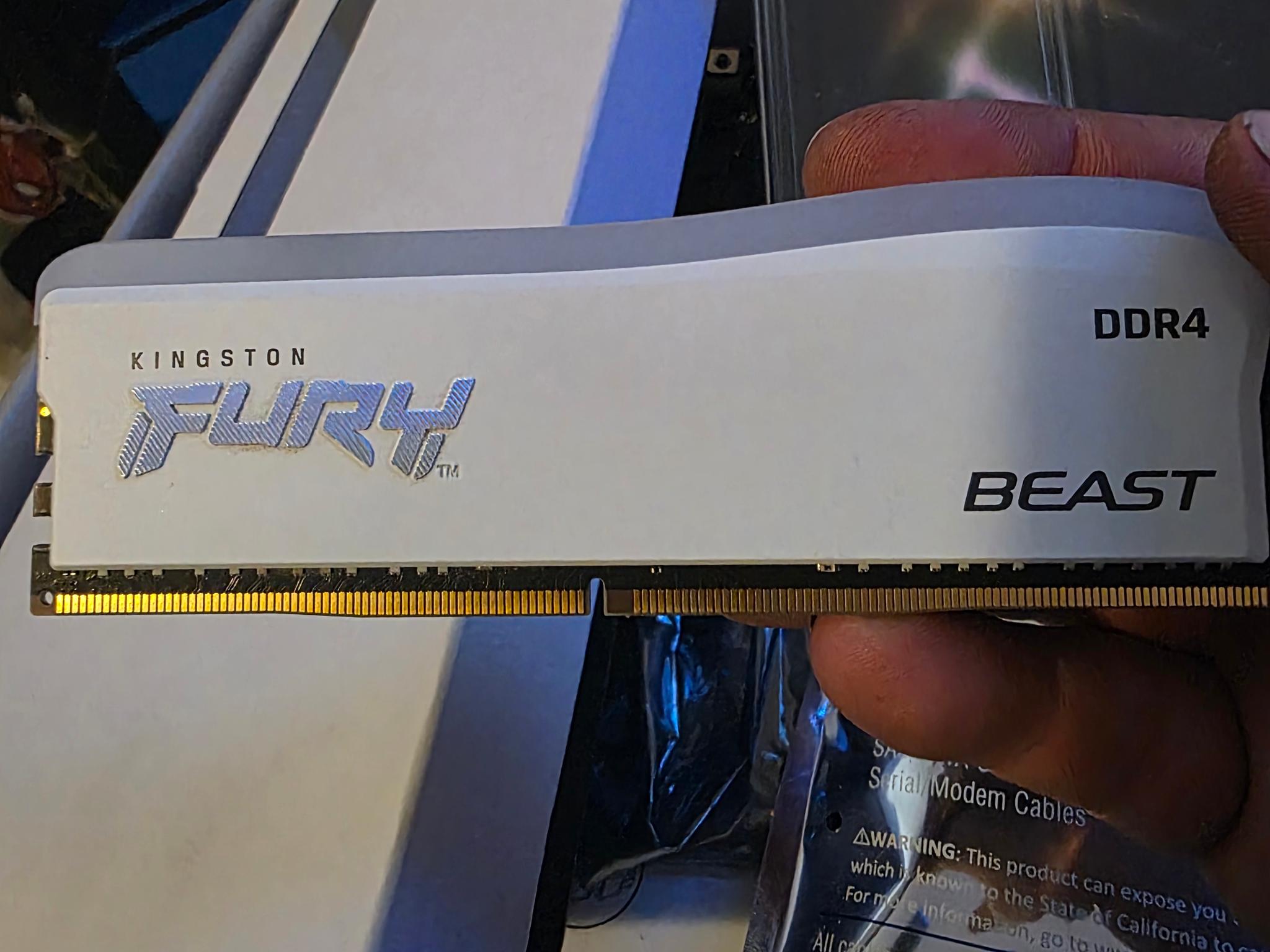 Kingston FURY Beast DIMM DDR4-3600 Kit RGB Memory 32GB (2 16gb sticks)