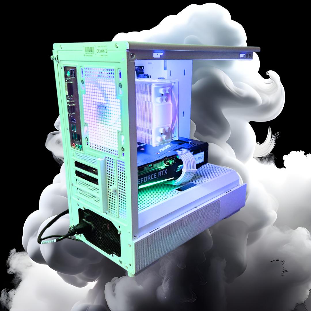 🛰Satellite🚀: RTX 3060 TI | Ryzen 3600x | 16GB DDR4 RAM | 512GB SSD | 2 Glass Sides | White RGB PC
