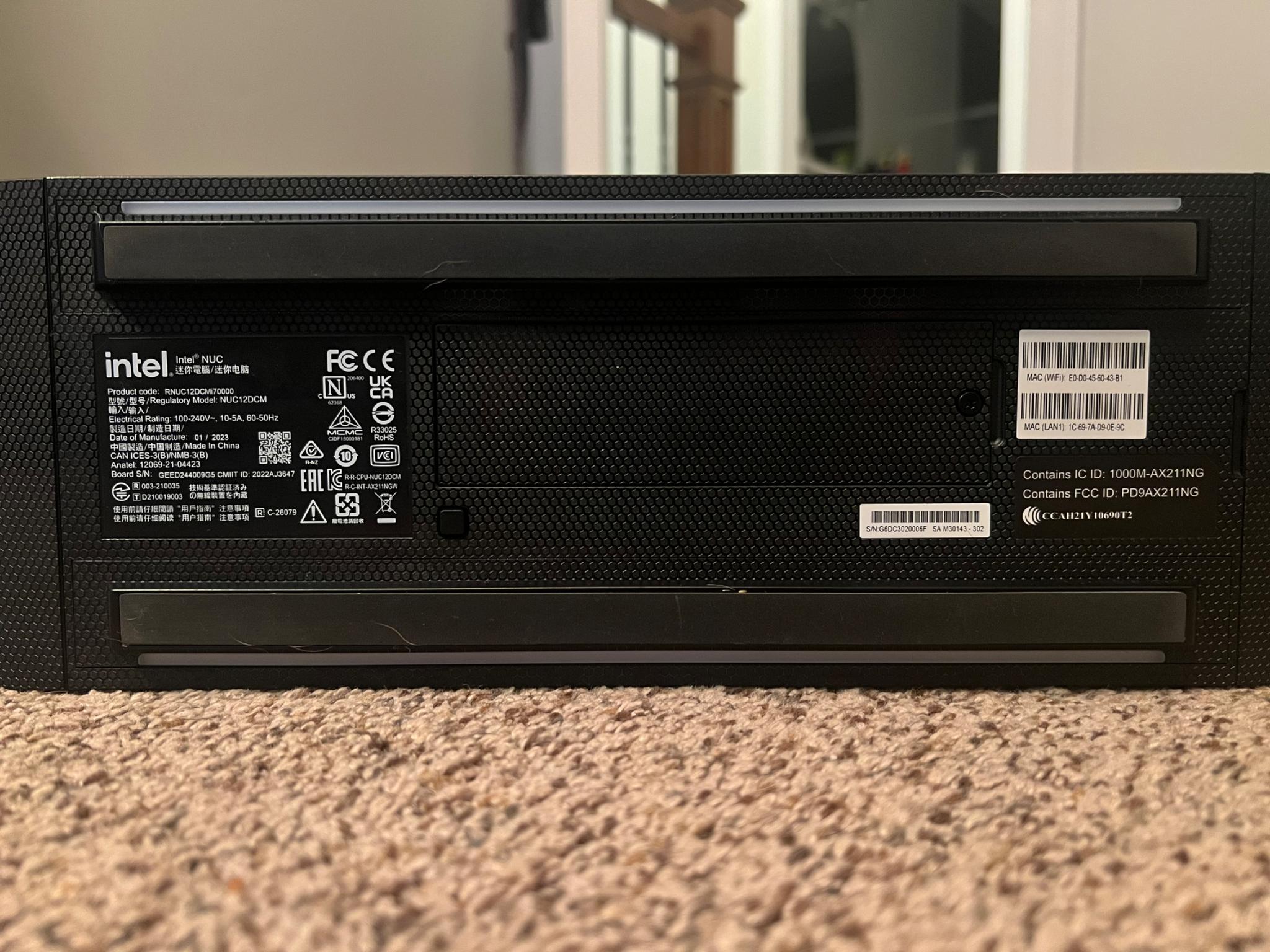 Intel nuc 12 extreme i7