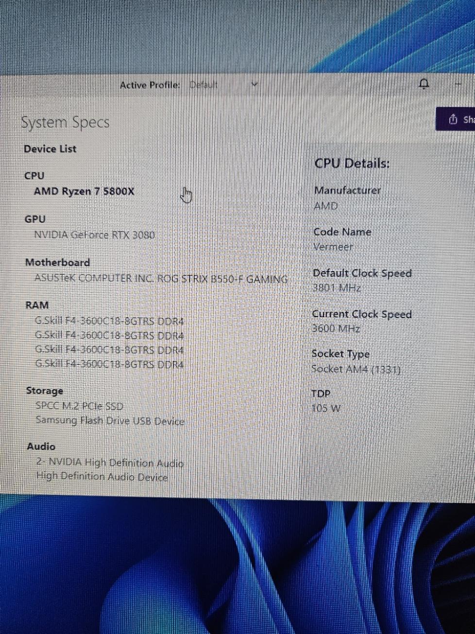 JT-4 | Ryzen 7 5800X | RTX 3080 | 32GB RAM | 1TB SSD | Wi-Fi | Windows