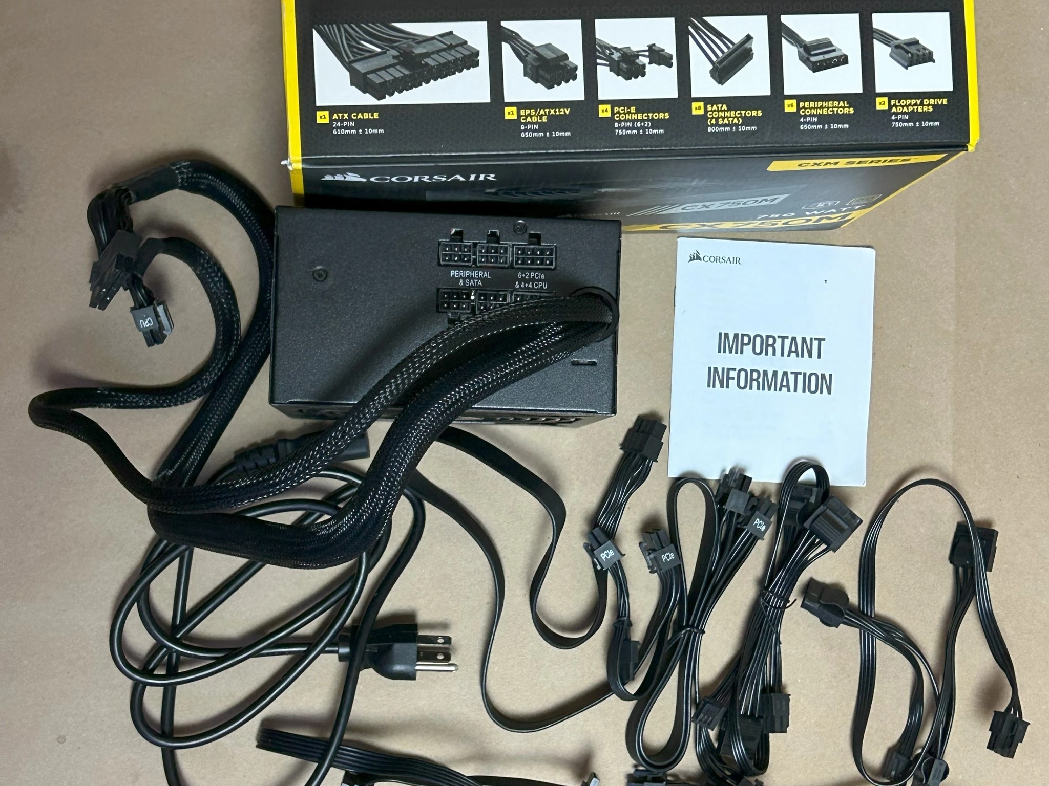 Corsair CXM 750 W 80+ Bronze Certified Semi-modular ATX Power Supply