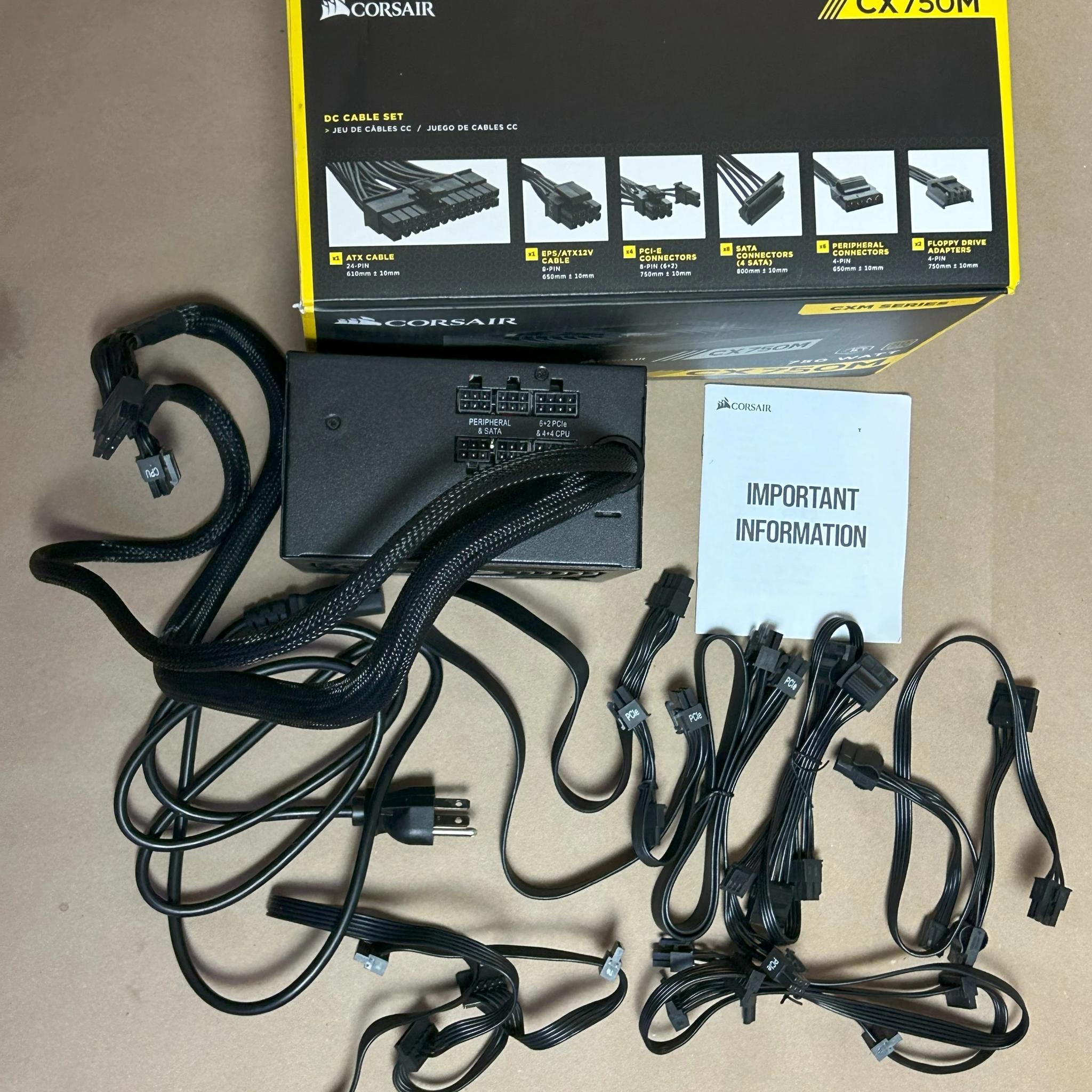 Corsair CXM 750 W 80+ Bronze Certified Semi-modular ATX Power Supply