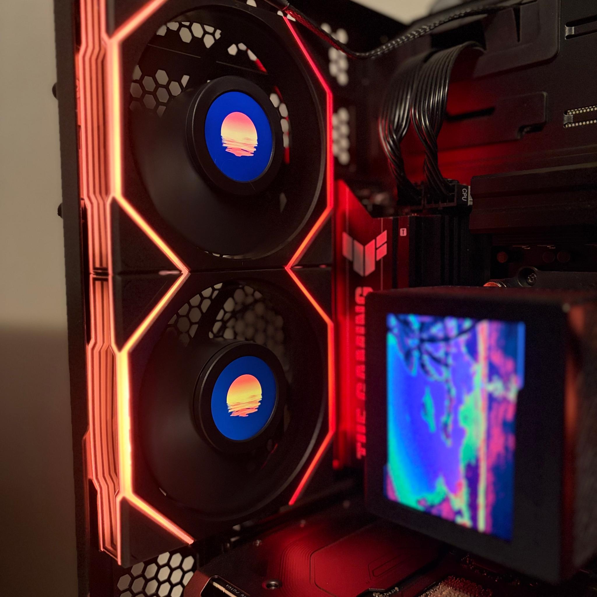 High‑End Gaming PC – RTX 5080 / 7950X / LCD Fans