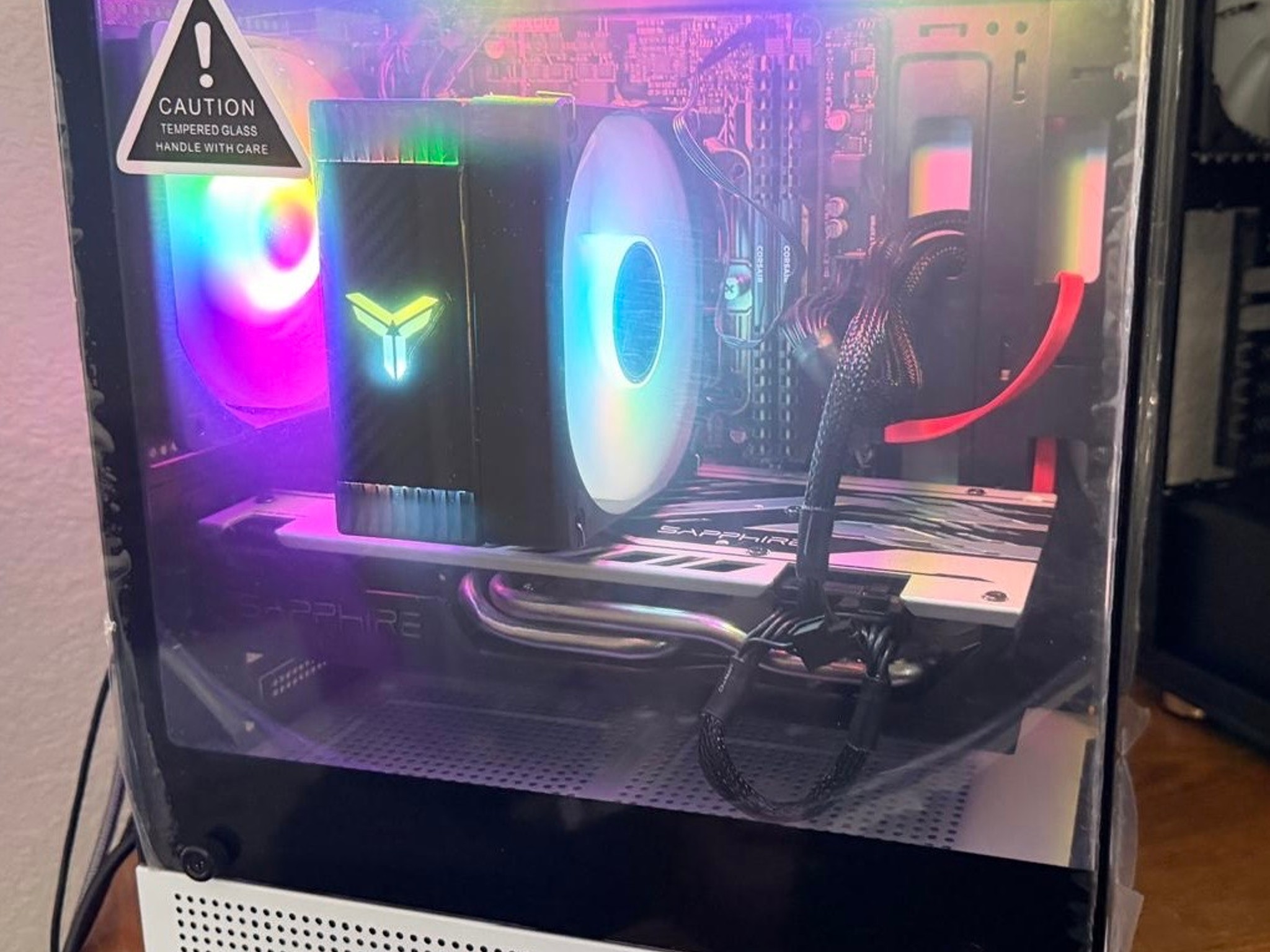 Gaming PC Ryzen 5 1600 RX 570 8GB 16GB RAM 500GB NVMe SSD + 1TB HDD RGB Win11