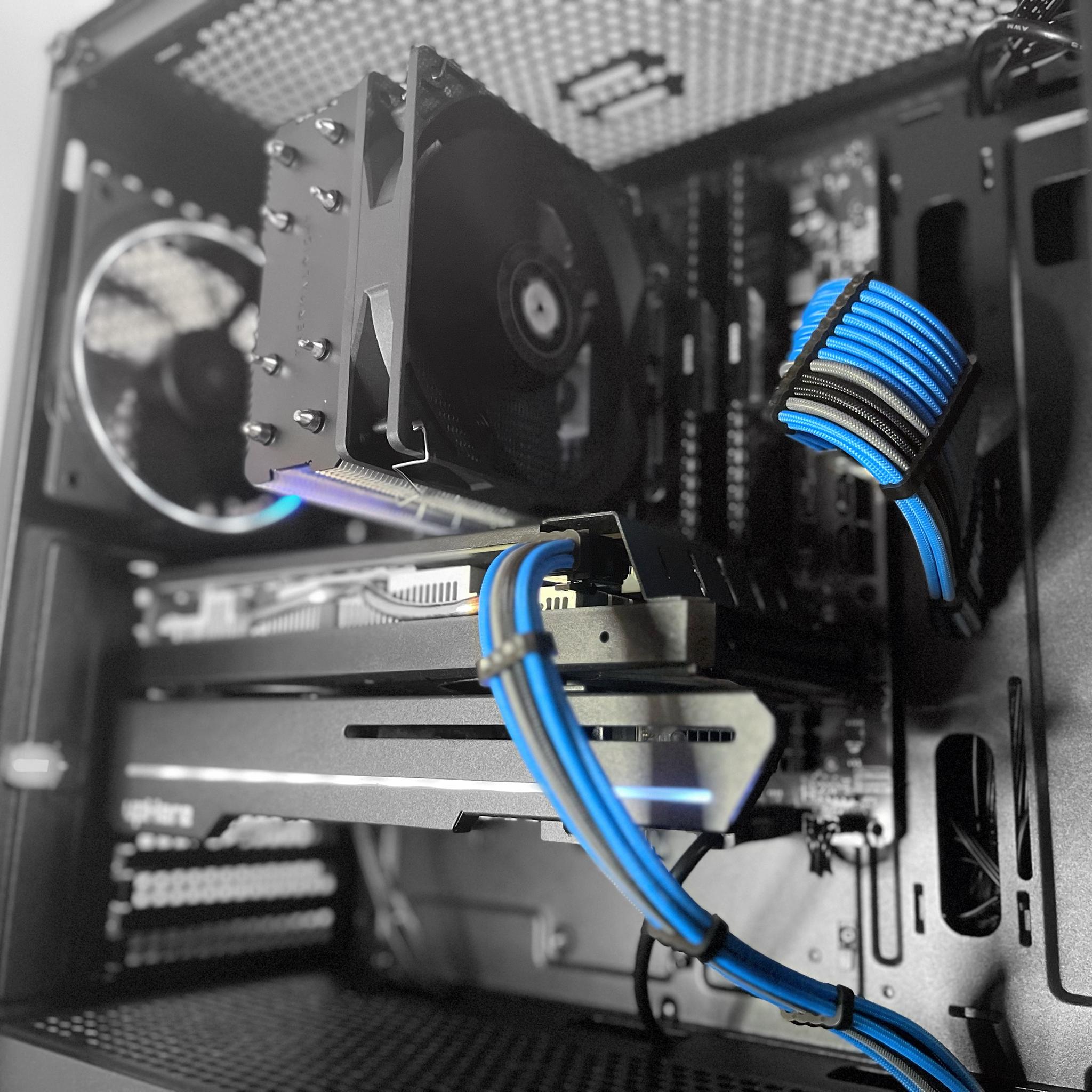 Black/Blue Gaming PC(RX 580 8GB +  RYZEN 3 1200)