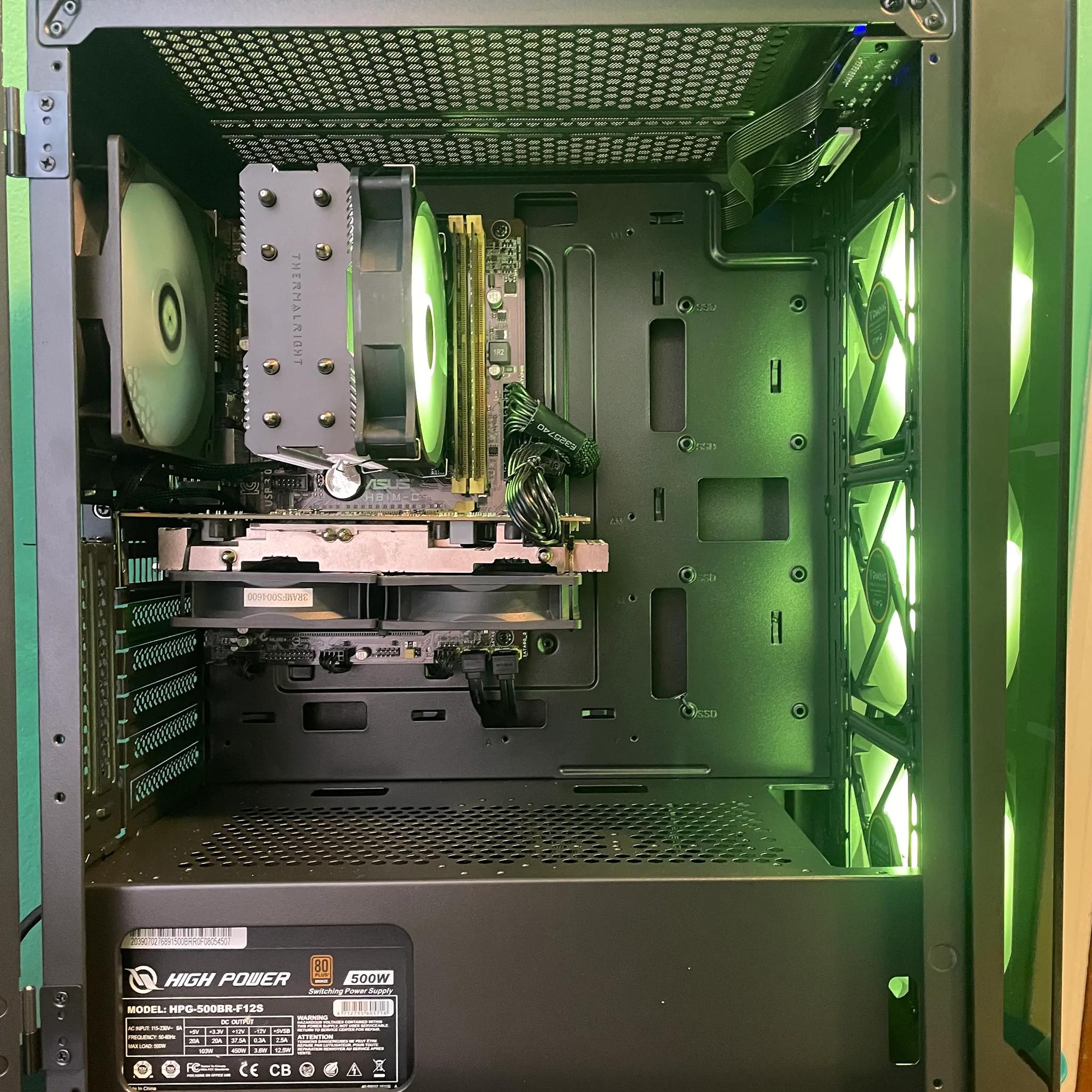 RGB Glass Gaming PC | Intel i5 / Amd RX470 / 8GB / 1.1TB Win 10 Pro WiFi