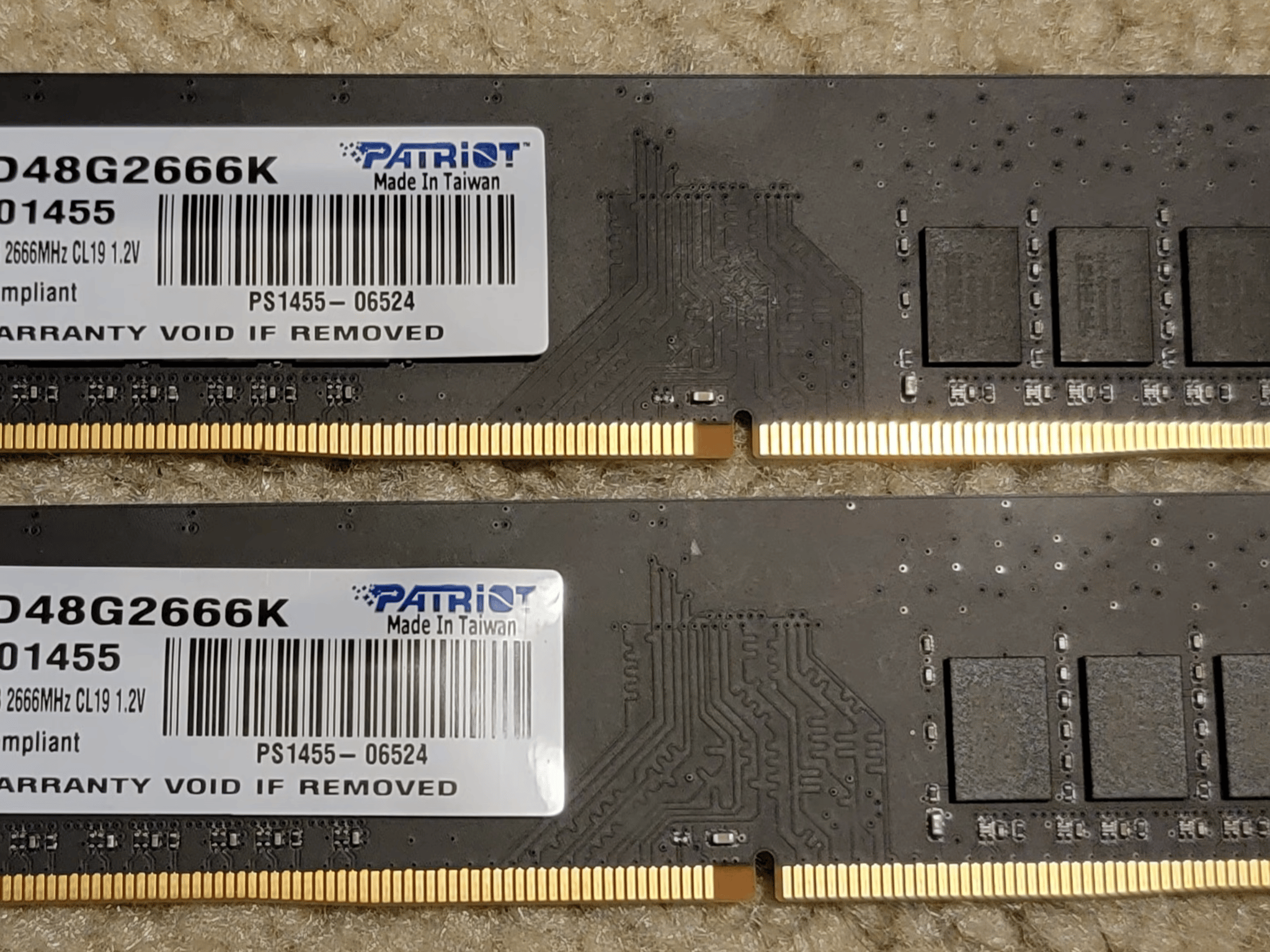 Patriot Signature 8GB (2x4GB) DDR4-2666Mhz C19 Excellent Condition
