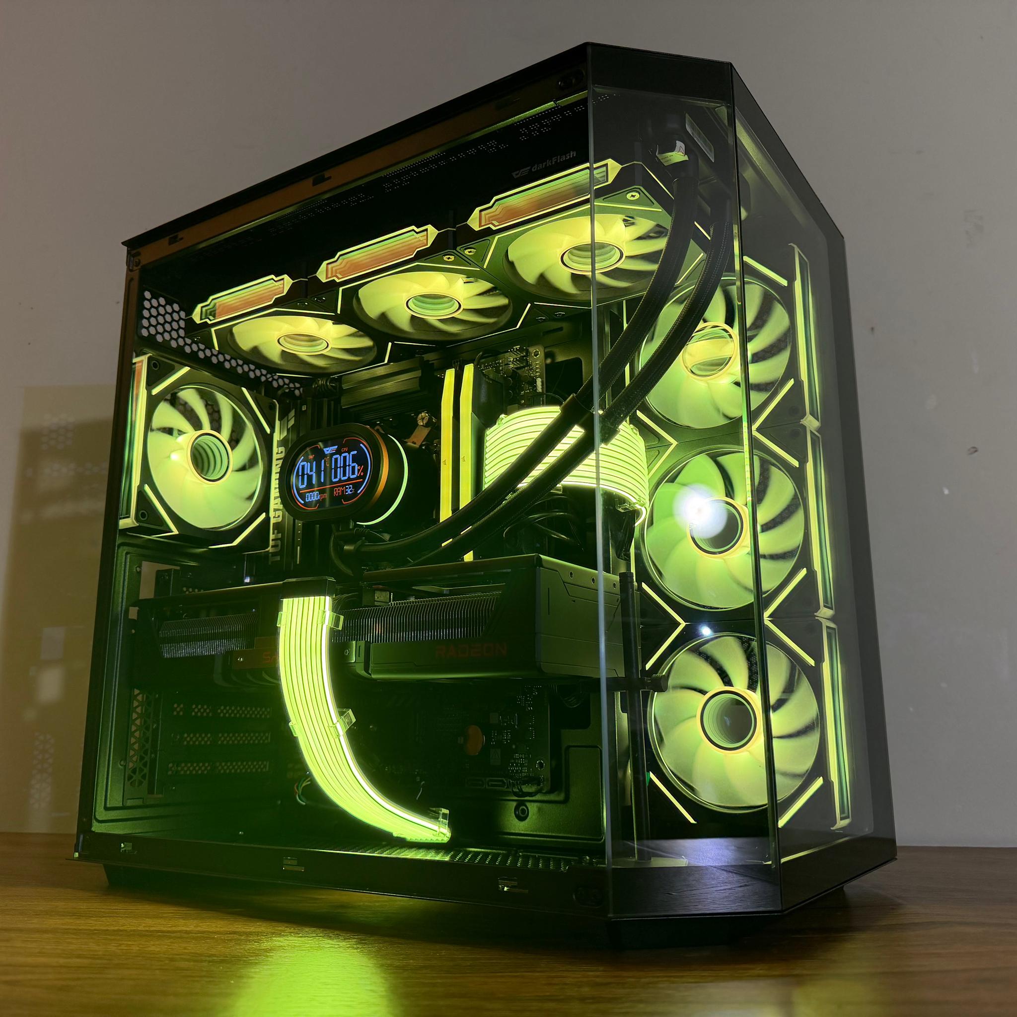 ⚡Obsidian X — Ryzen 9 7900X • RX 9070 XT • 32GB DDR5 • Black RGB Beast