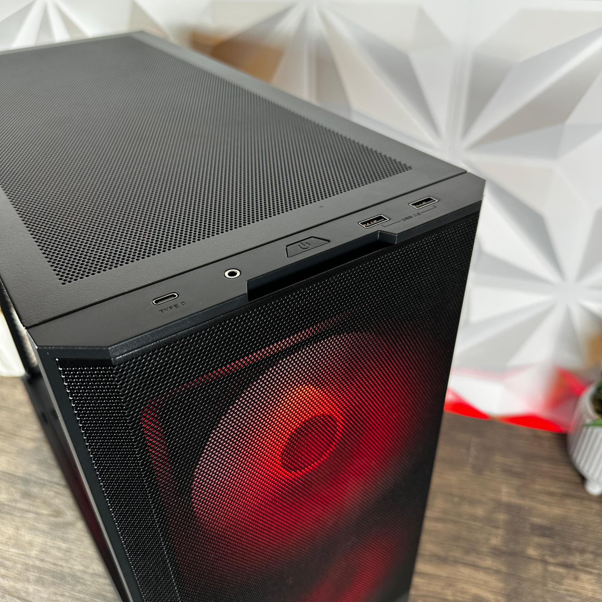⚫️"Red Devil"👹 1440P Gaming PC | Ryzen 5 5600x 6C/12T | Radeon 6700xt | 32GB DDR4 | 1TB M.2 SSD |
