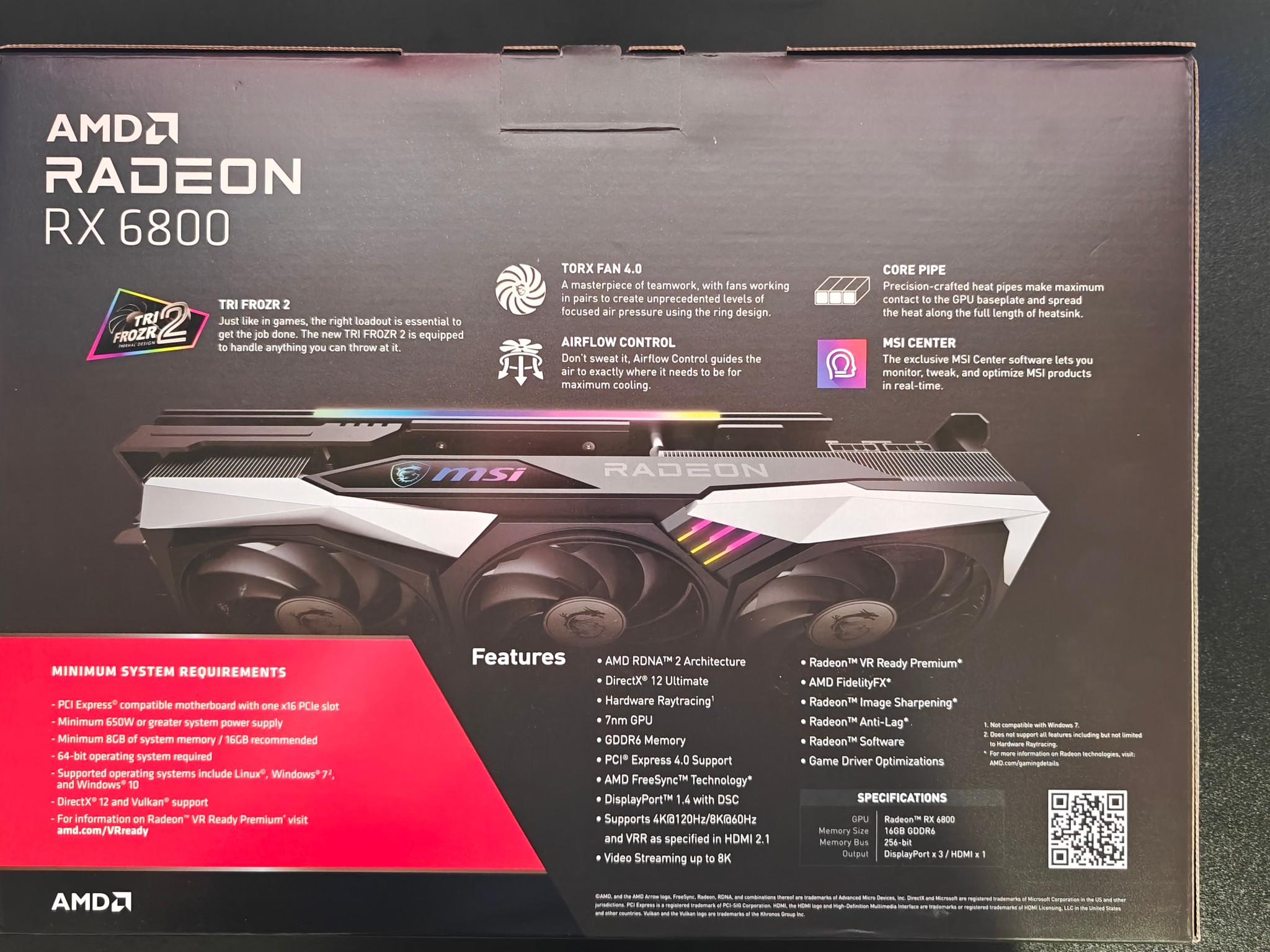 MSI Trio Z Rx 6800 16gb  *MINT* Never Used, Everything Original, Plastic Peel still on GPU