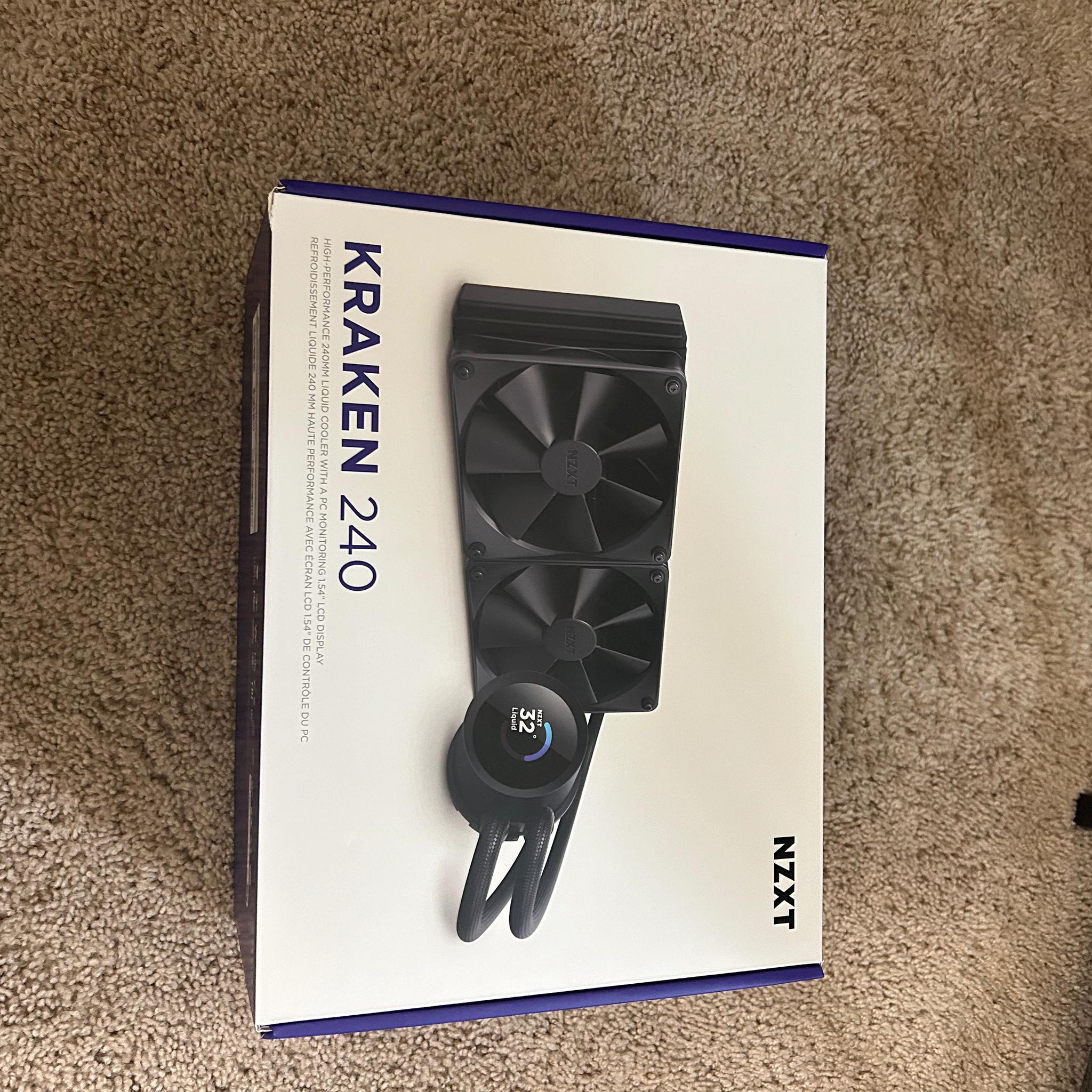 NZXT Kraken 240mm AIO cooler with lcd display