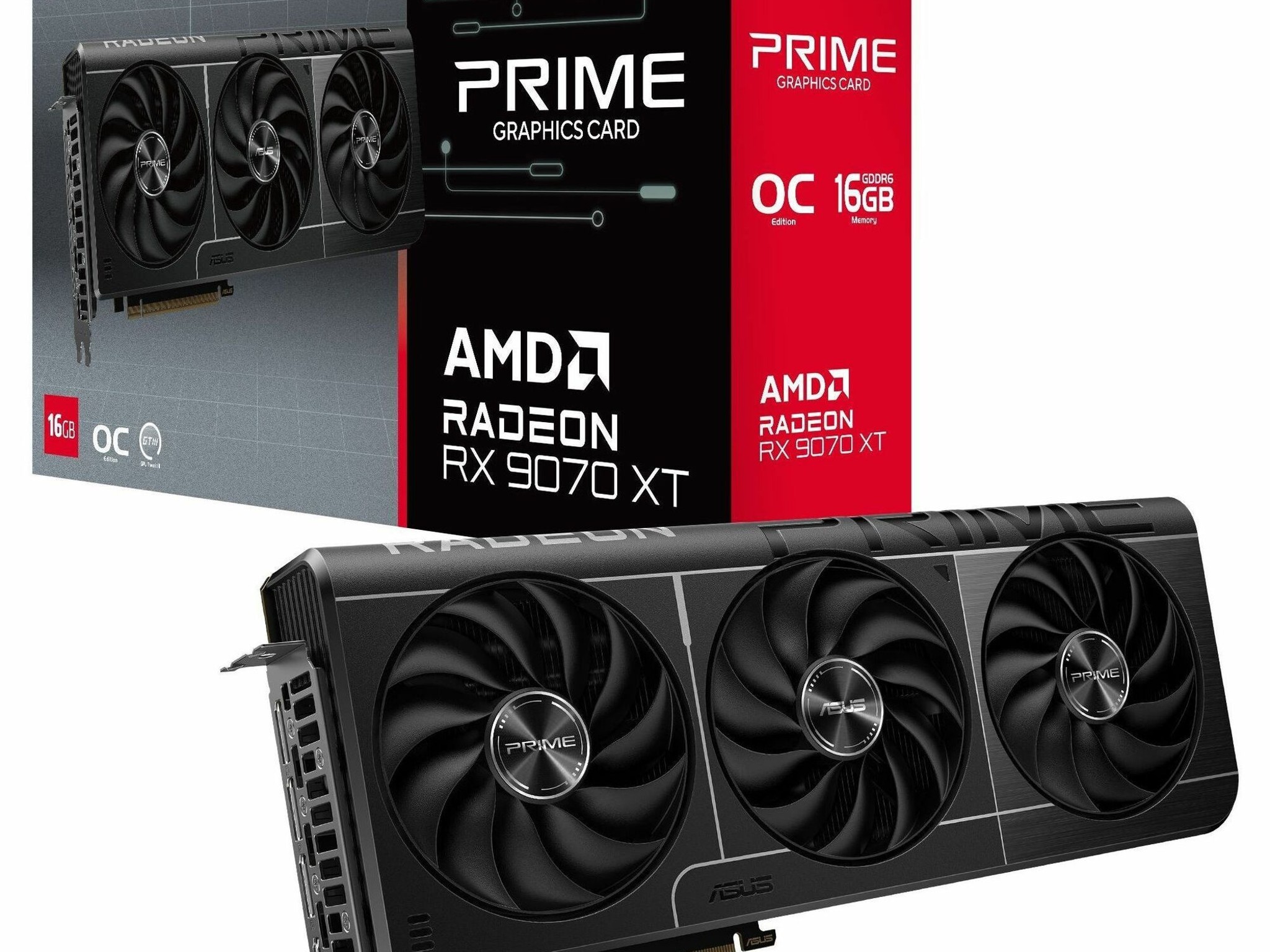 Asus AMD Radeon RX 9070 XT Graphic Card - 16 GB GDDR6