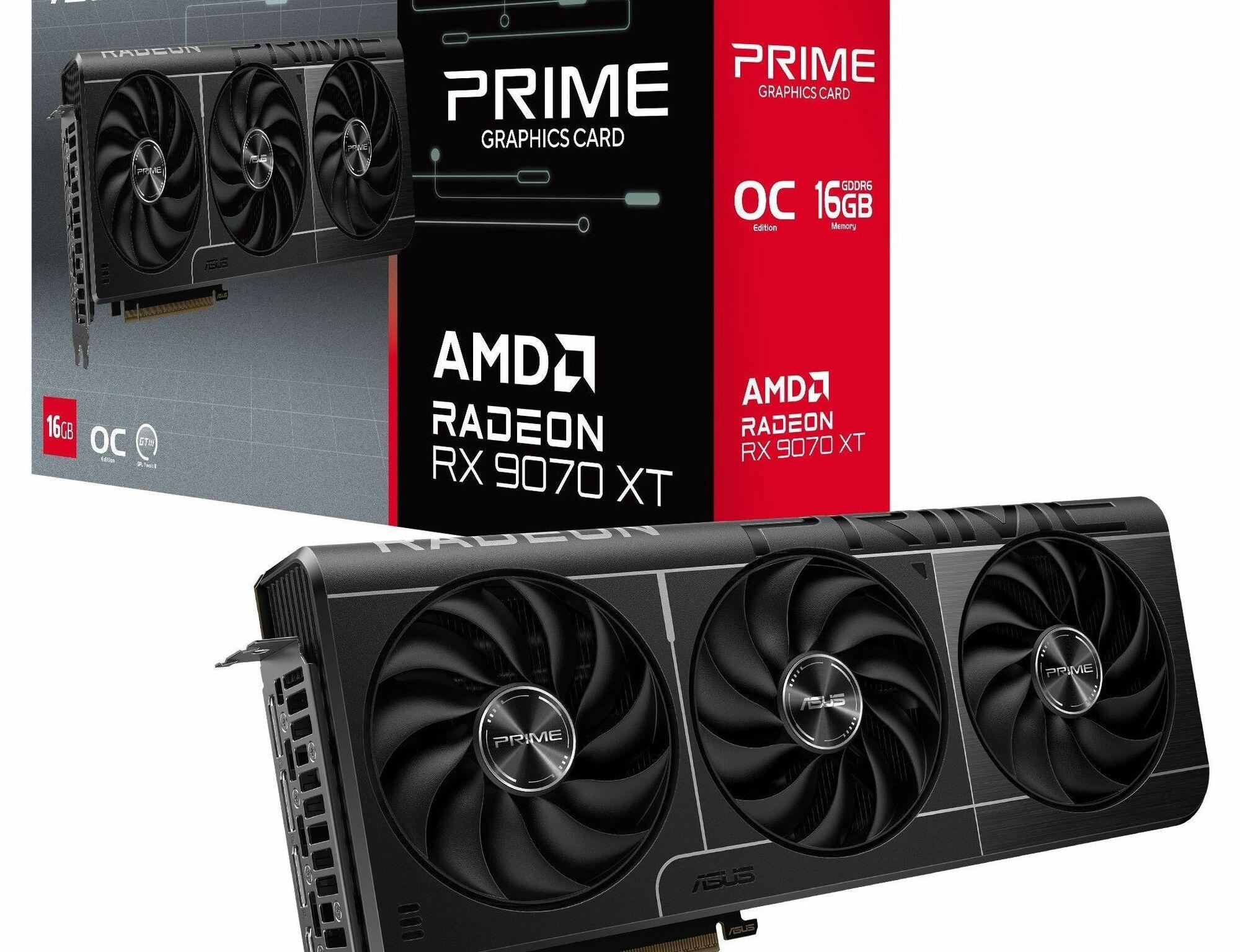 Asus AMD Radeon RX 9070 XT Graphic Card - 16 GB GDDR6