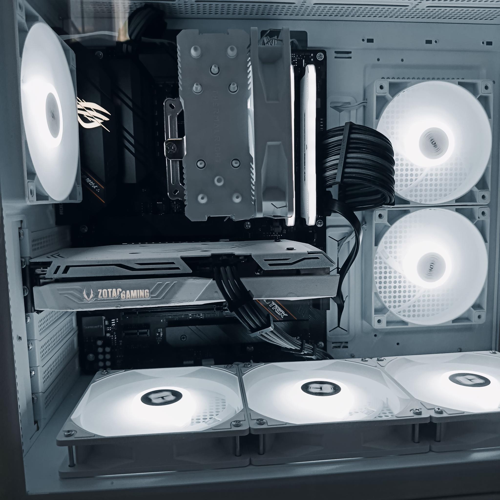 Custom White RGB Gaming Desktop PC – Ryzen 5 5600 + White RTX 3060 Ti