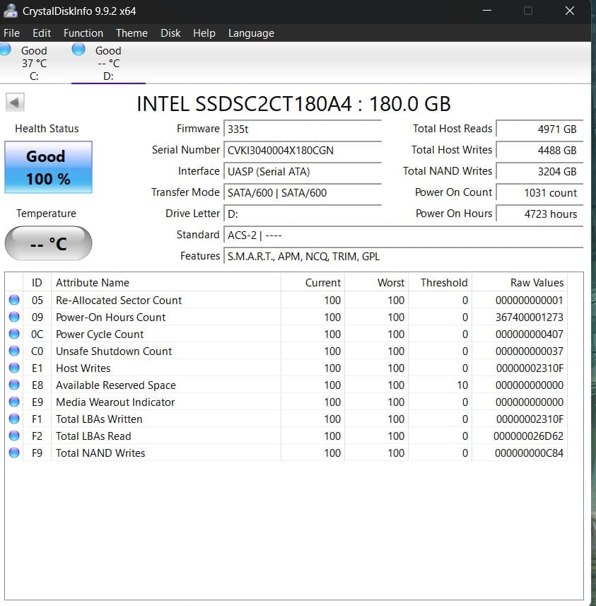 Intel SSD 530 Series 240GB 180GB 335 Series 180GB KIngfast LOT OF 4 SSDS