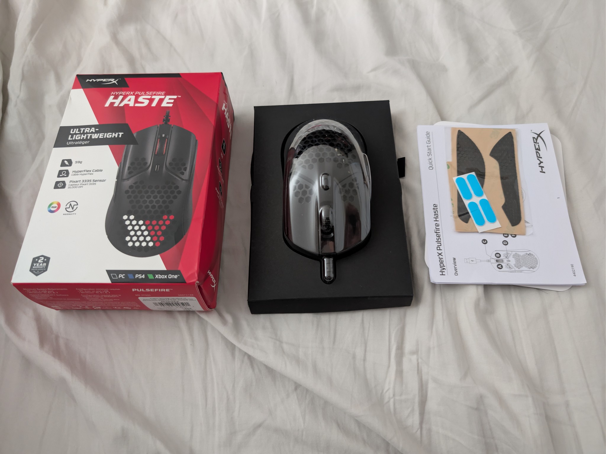 HyperX Pulsefire Haste Ultra Lightweight RGB Black Wired USB Optical Gaming Mouse - PF001