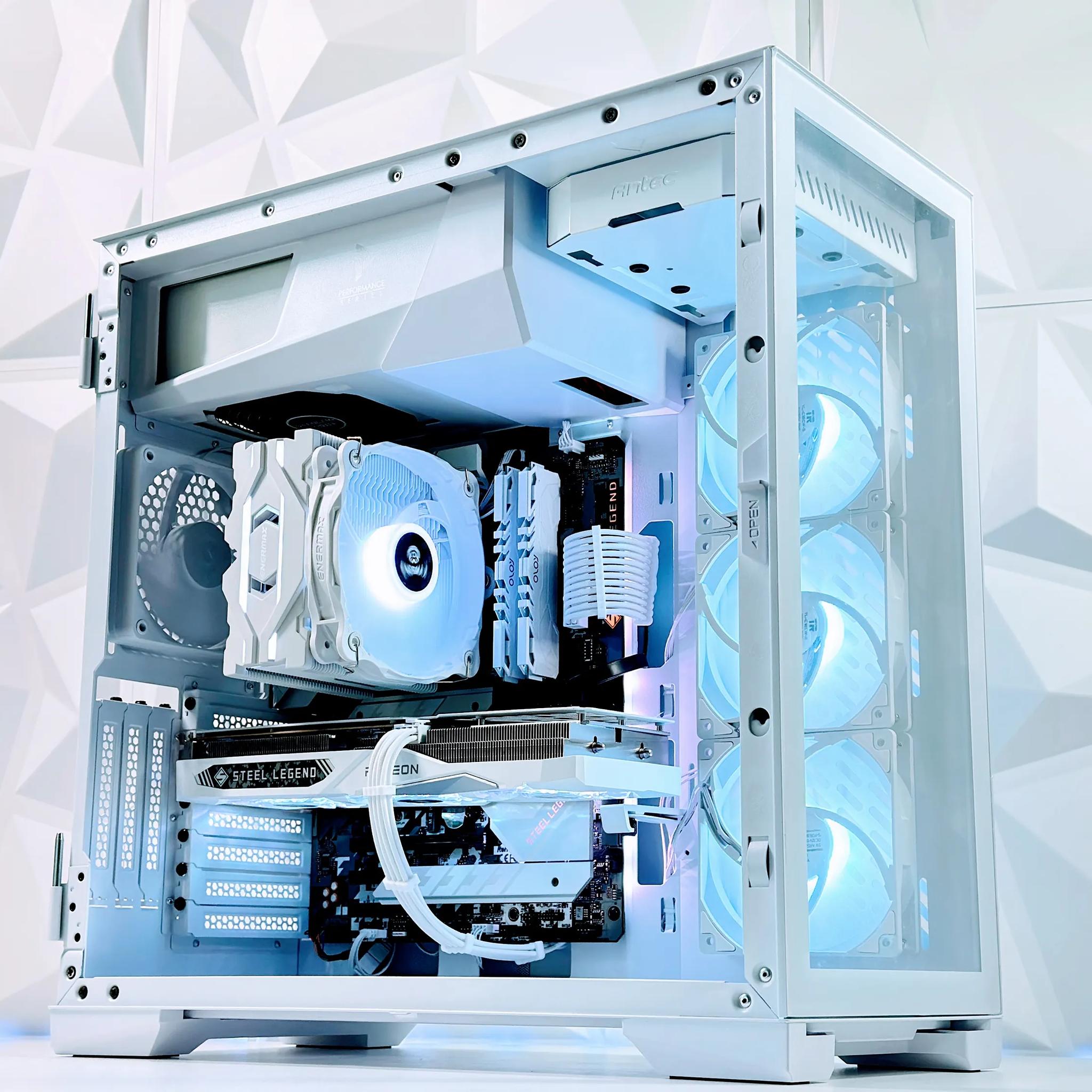 🌬️☃️Snowman⛄Gaming PC❄️AMD RX 7600 8GB❄️Intel i5 11400F 6 core❄️16GB DDR4❄️1TB NVME