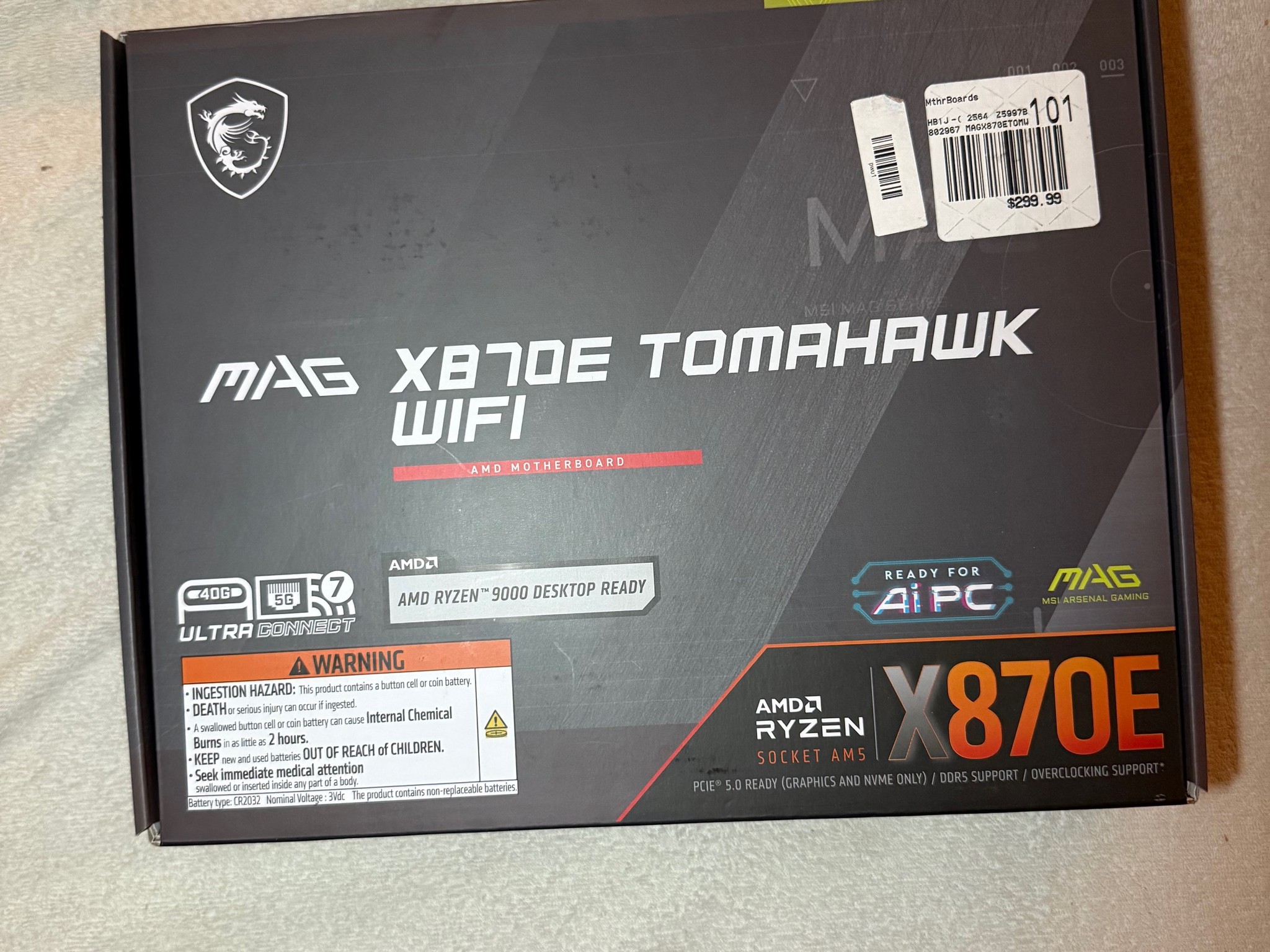 MSI MAG X870E Tomahawk WiFi ATX AM5