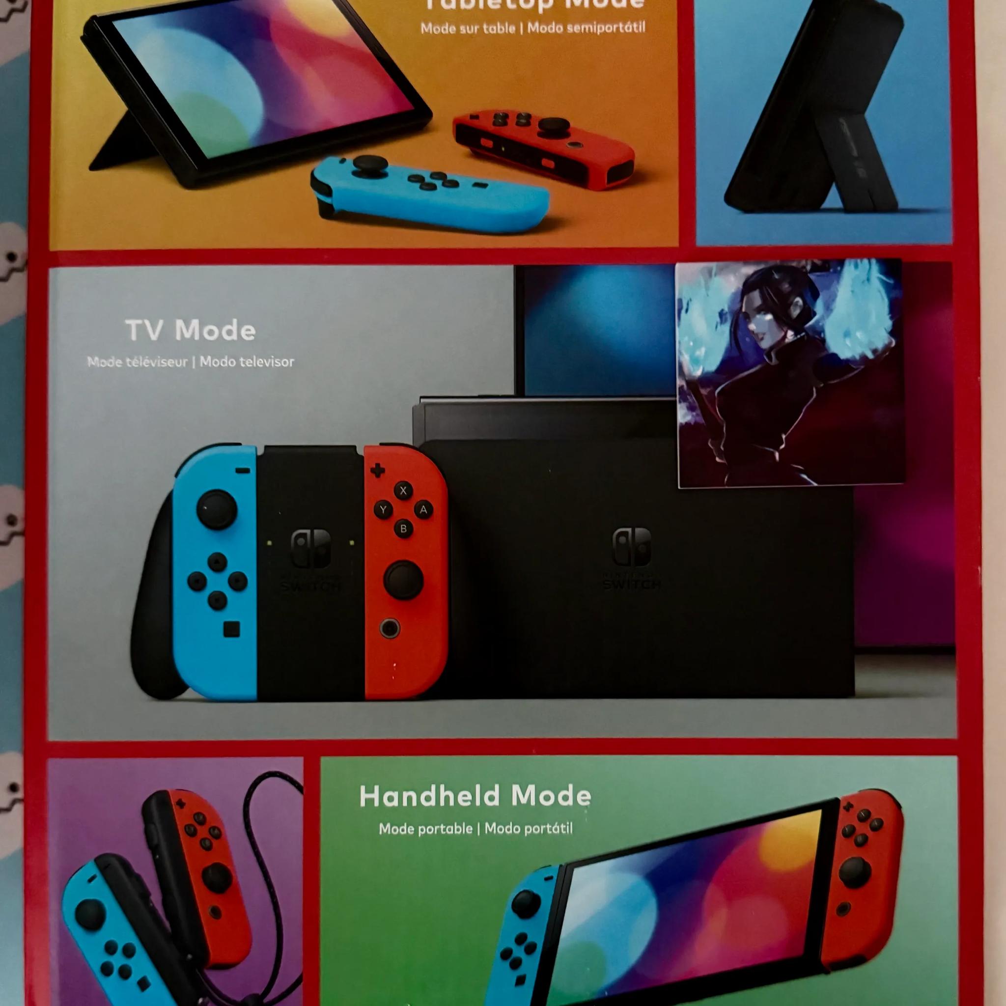 Nintendo Switch – OLED Model w/ Neon Red & Neon Blue Joy-Con