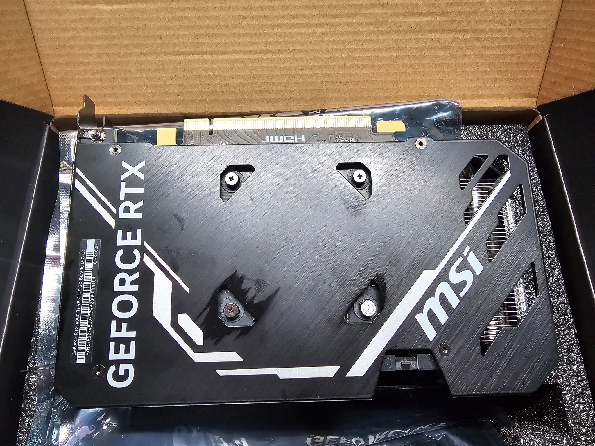 MSI GeForce RTX™ 4060 Ti VENTUS 2X BLACK 16GB OC