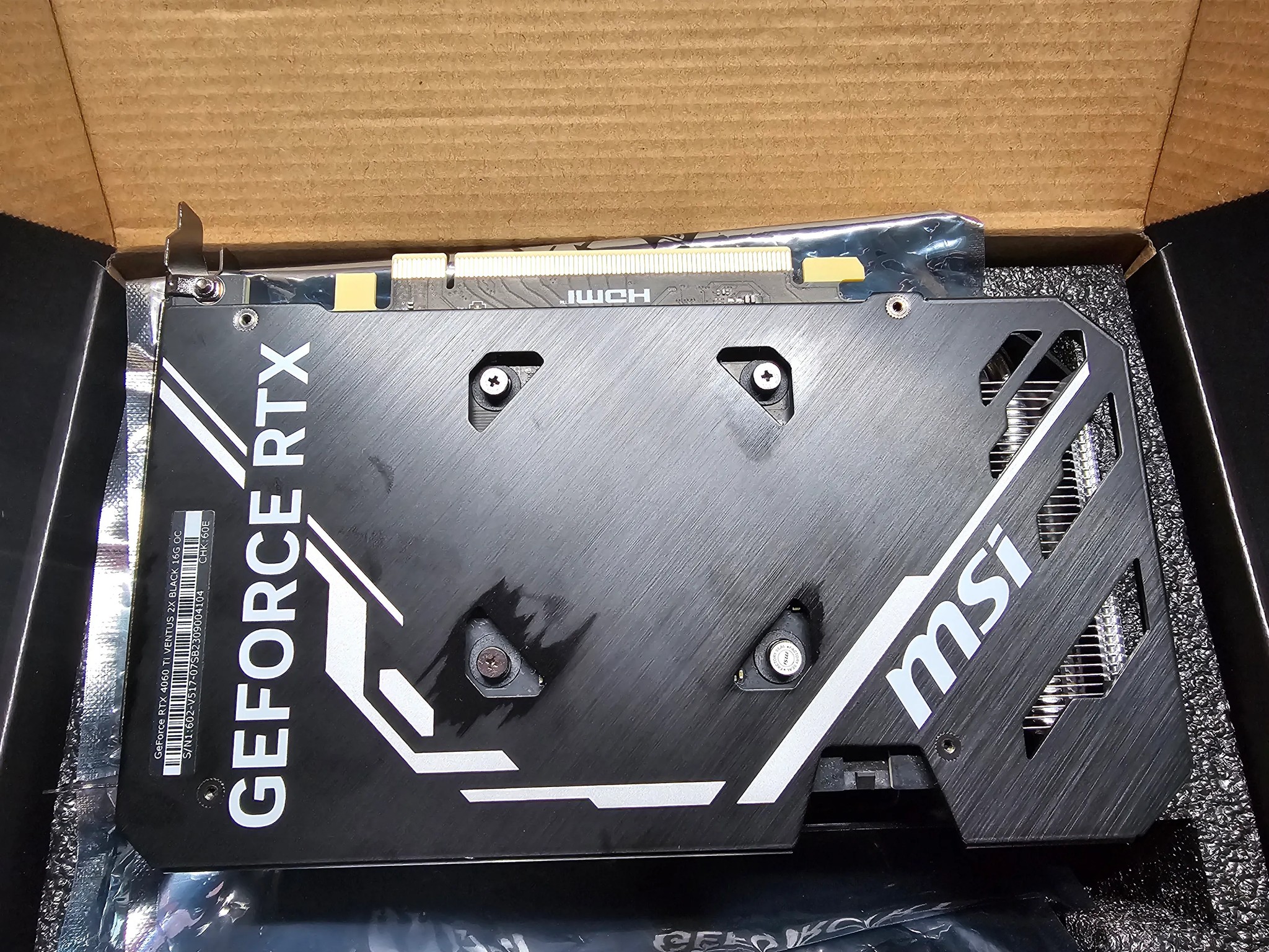 MSI GeForce RTX™ 4060 Ti VENTUS 2X BLACK 16GB OC