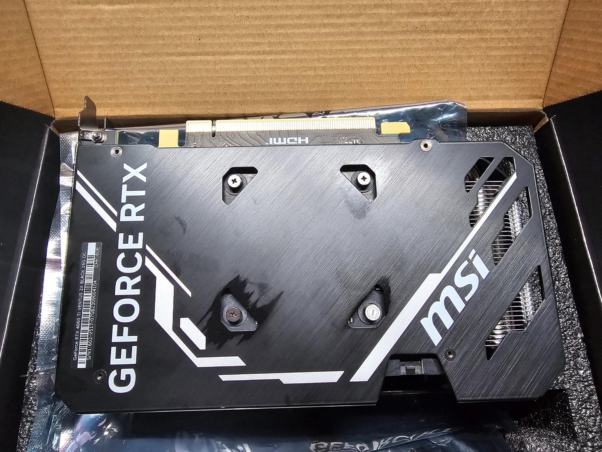 MSI GeForce RTX™ 4060 Ti VENTUS 2X BLACK 16GB OC