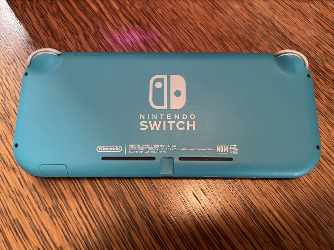 Turquoise Nintendo Switch Lite w/ loaded 128GB microSD + case