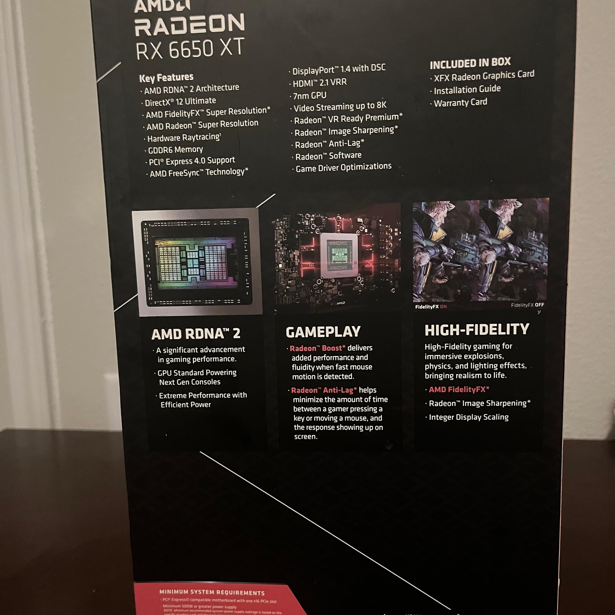 RX 6650XT on sale only used for 1 week