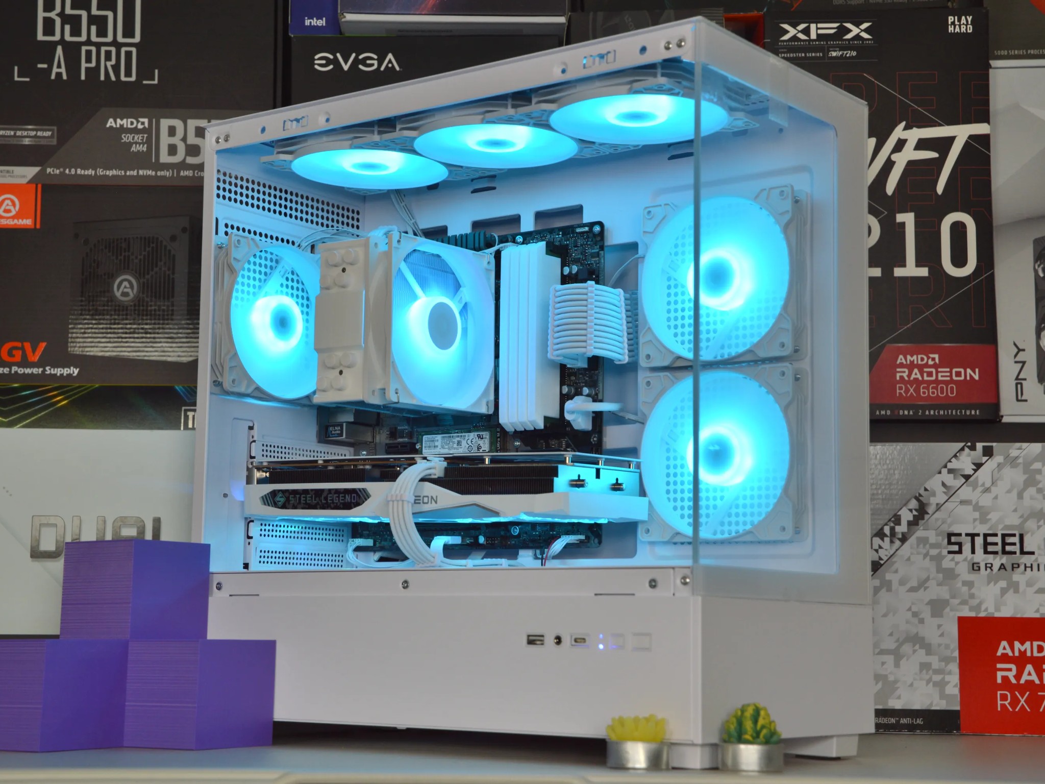 🧊🧊| RX 7600 8GB | RYZEN 5 5600 | 32GB DDR4 RAM | 1TB NVME SSD | Steel Legend |
