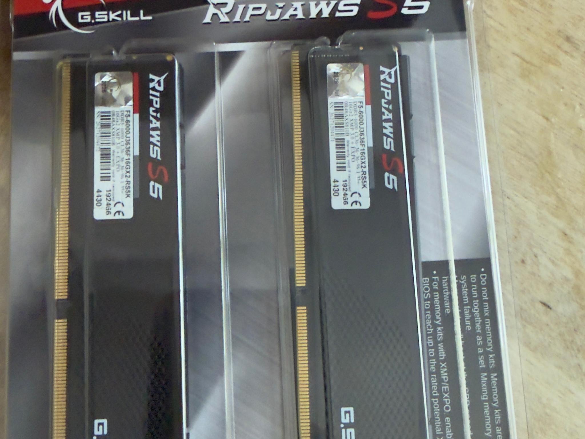 G.Skill Ripjaws S5 32GB DDR5-6000 (2x16GB)
