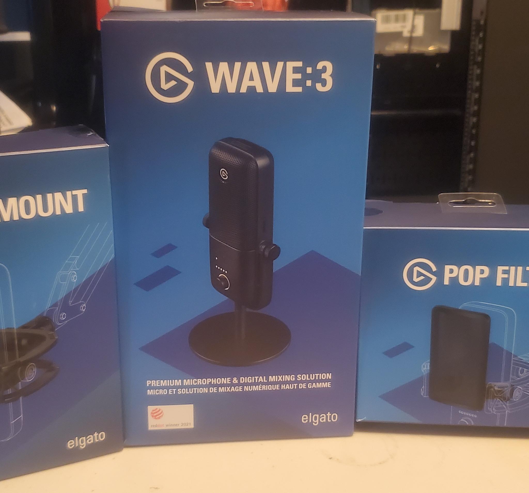 Elgato Wave:3 MK.1 Wired Cardioid Condenser USB Microphone - Black