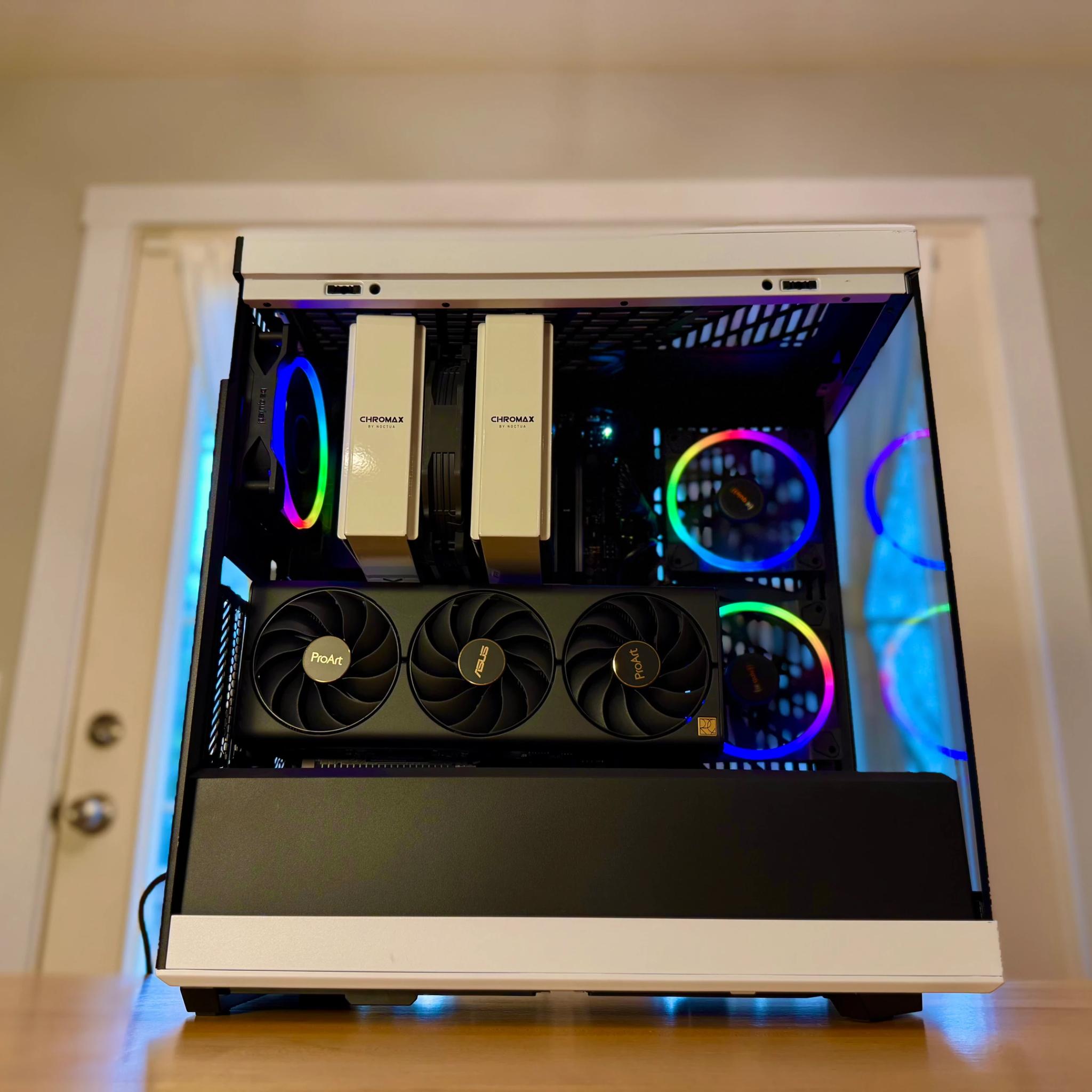 🫘🫨| RTX 4080, 7800x3d, 48gb DDR5, 2tb SSD, Proart GPU/Board, WiFi Equipped Silent Gaming PC