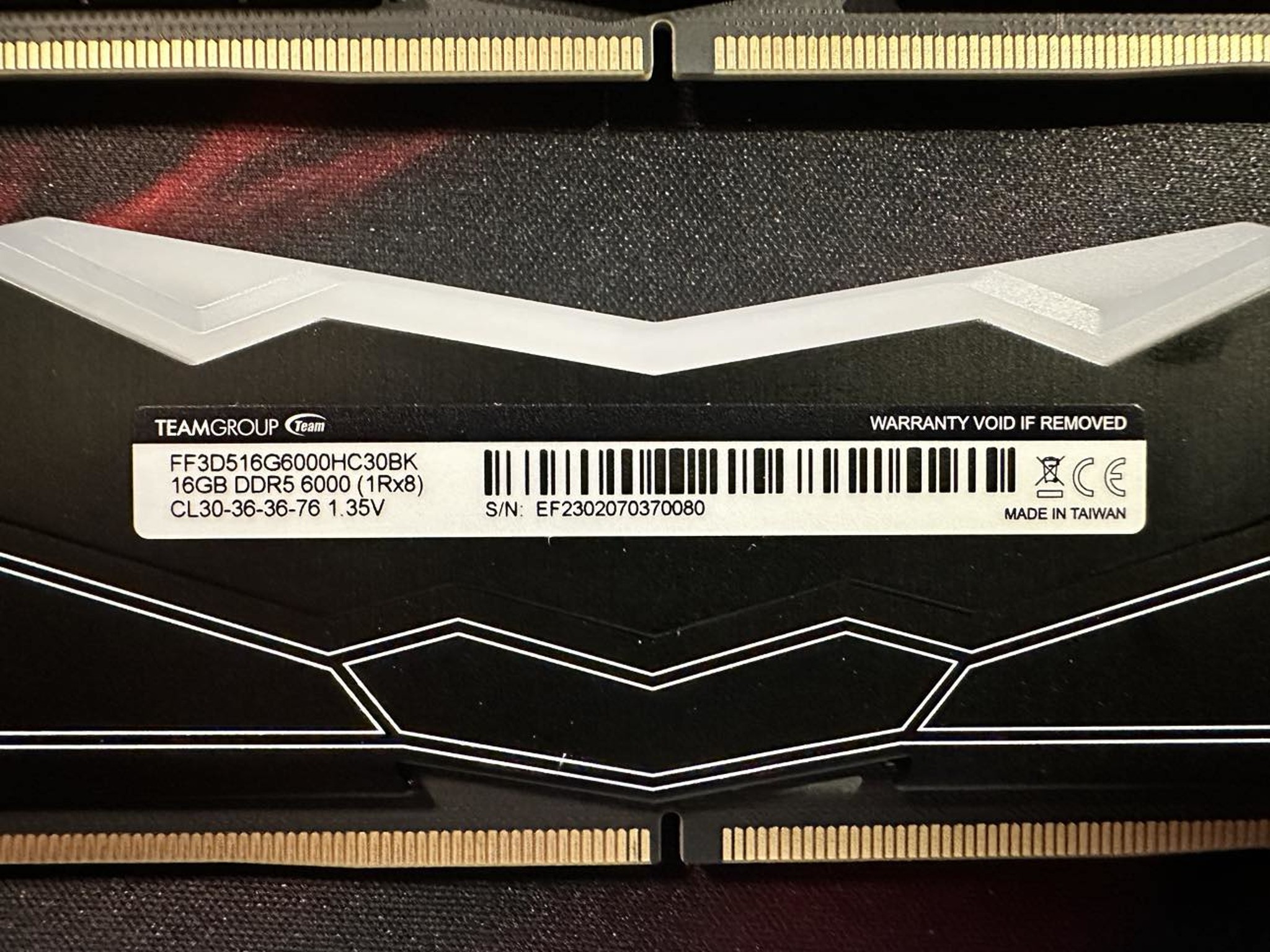T-Force Delta RGB 32GB (2x16GB) DDR5 CL30/6000
