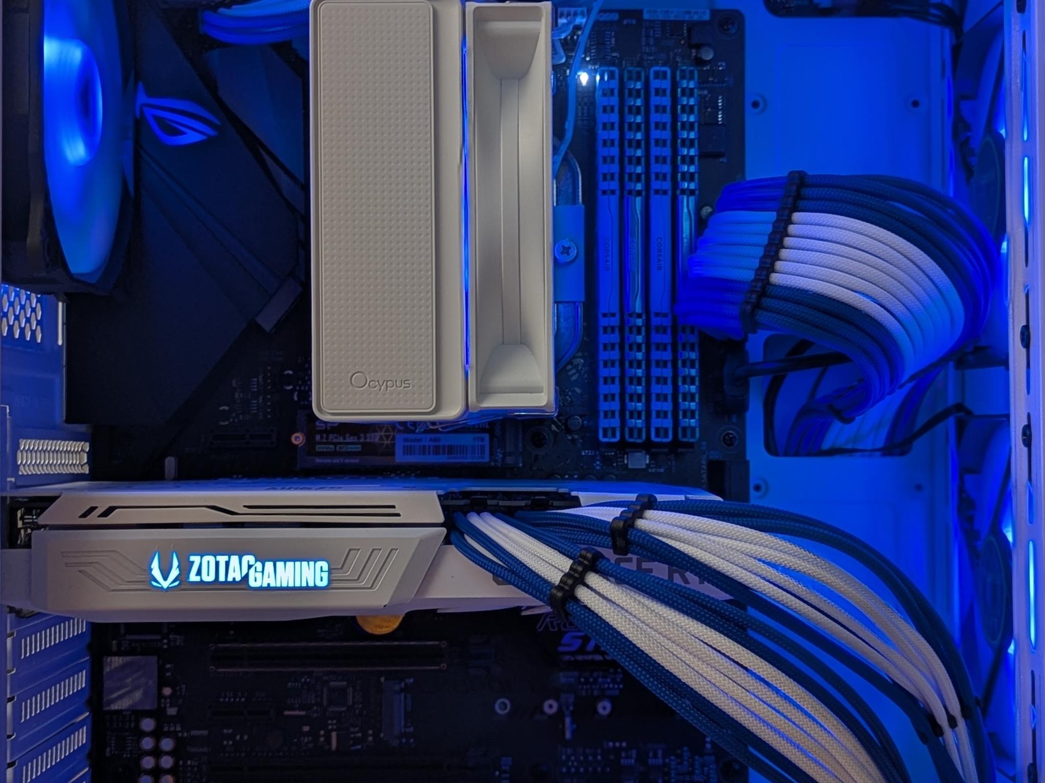 🧊 Frozone – White & Blue RTX 3060 Ti Build | 3700X + 1TB NVMe + 32GB DDR4 🎮❄️