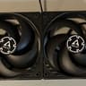 3 Black Arctic P12 120mm PWM Fans