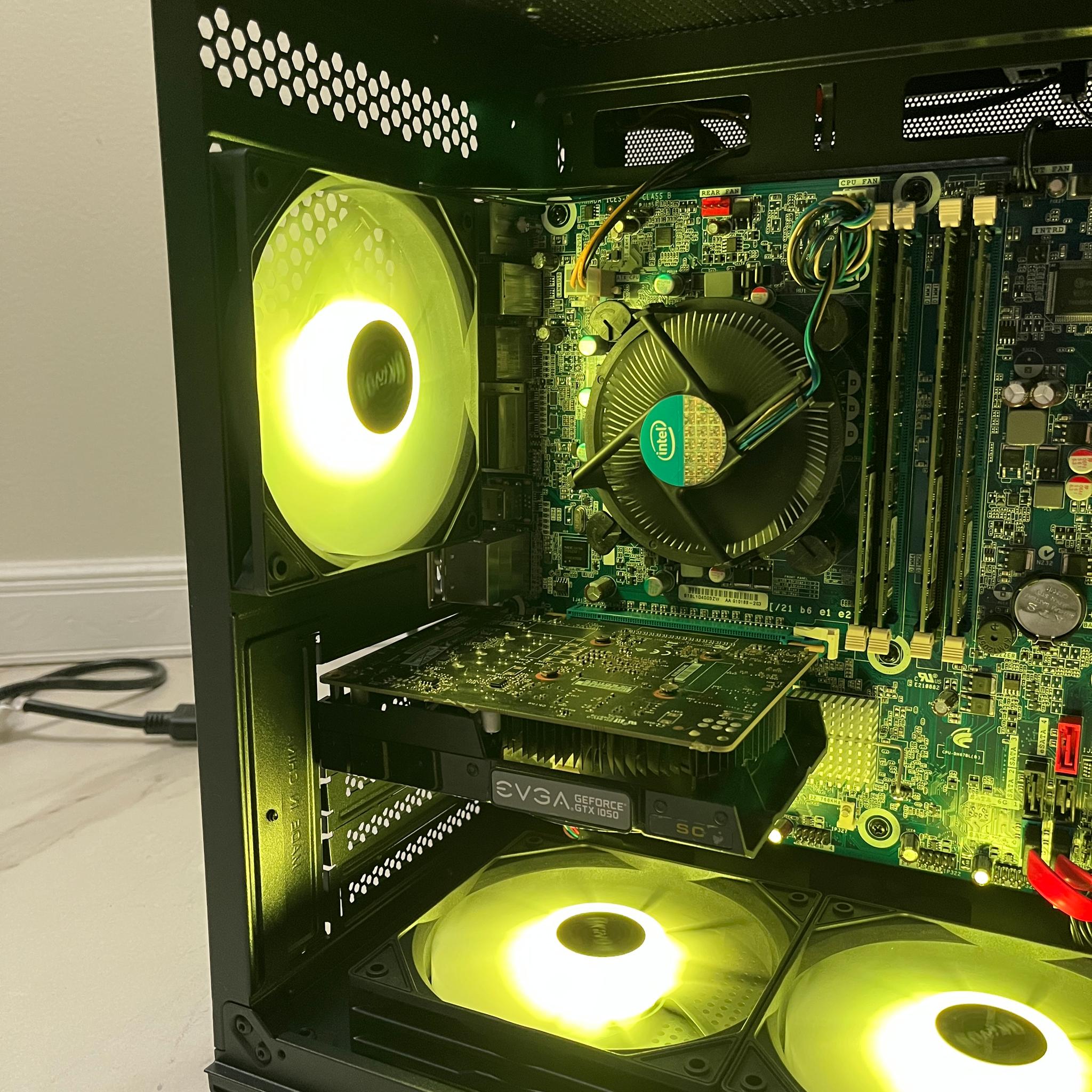 Super Budget Gaming PC - Intel i7-2600, NVIDIA GTX 1050, 12GB RAM, 580GB Storage, w/ Wi-Fi & BT