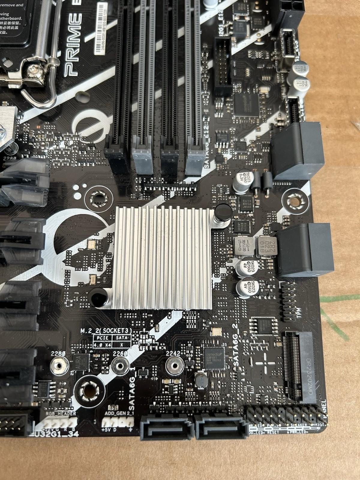 ASUS PRIME B760M-A AX LGA 1700 DDR5 microATX motherboard **NO IO SHIELD