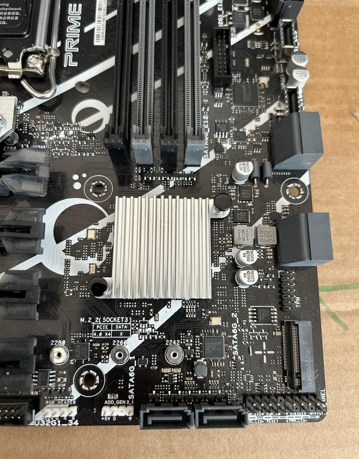 ASUS PRIME B760M-A AX LGA 1700 DDR5 microATX motherboard **NO IO SHIELD