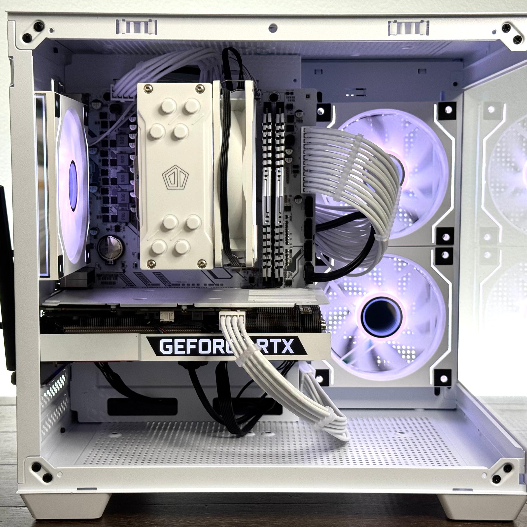 🧊 White RTX 3060 Ti Gaming PC | Ryzen 5 3600 | 16GB RAM | WiFi | RGB