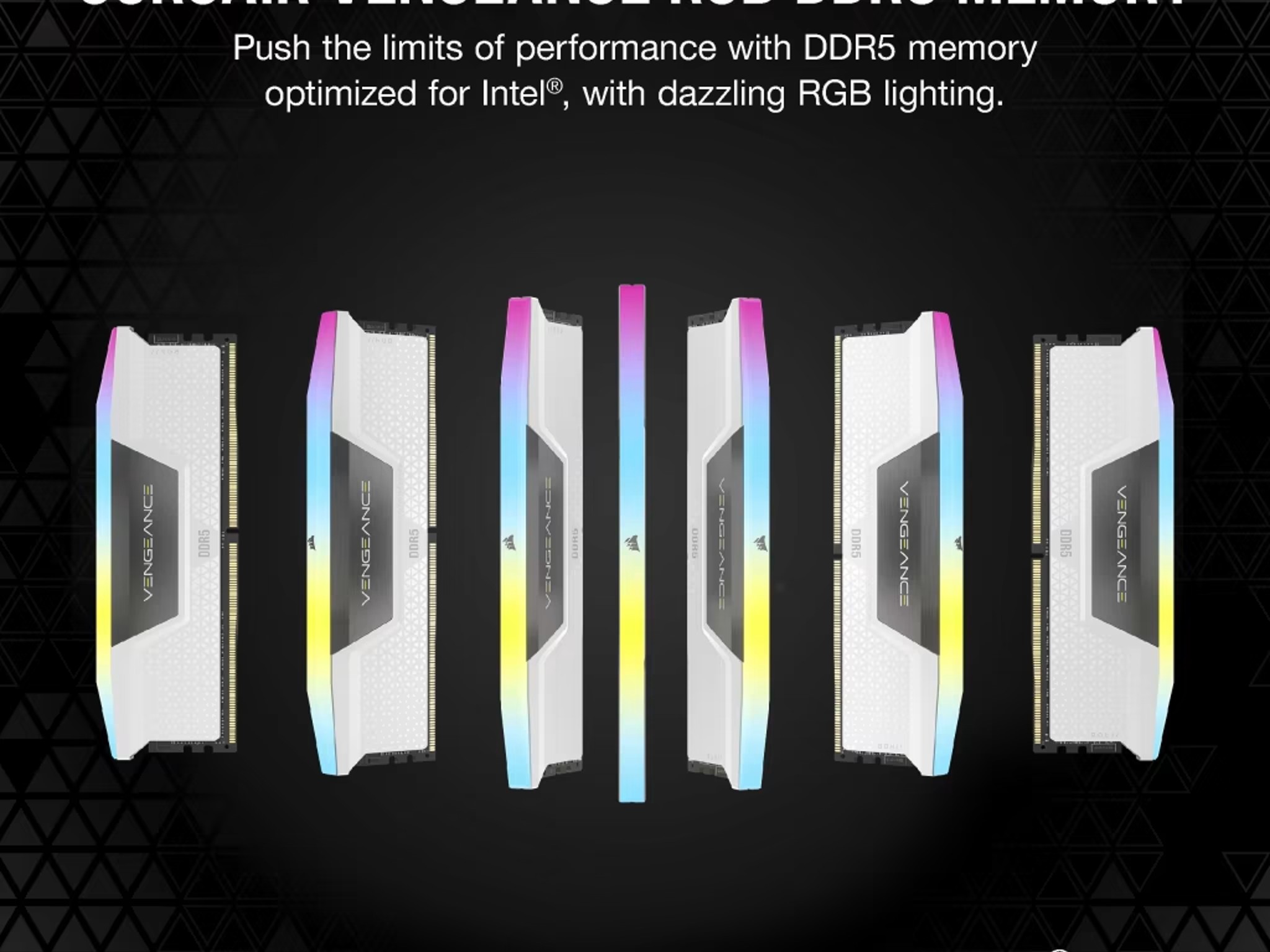 Corsair Vengeance® RGB 32GB (2x16GB) DDR5 5600MT/s CL36 Memory Kit — Intel XMP