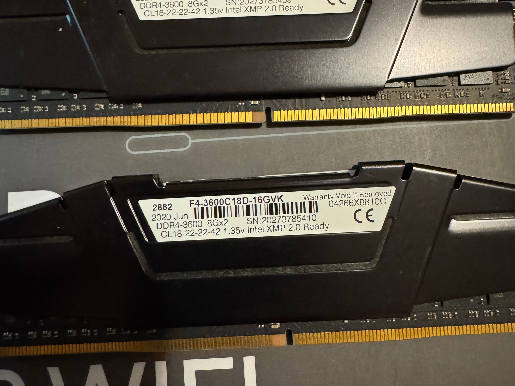 G. SKILL Ripjaws V 16GB (2x 8GB) (DDR4-3600) Memory (F4-3600C18D-16GVK)