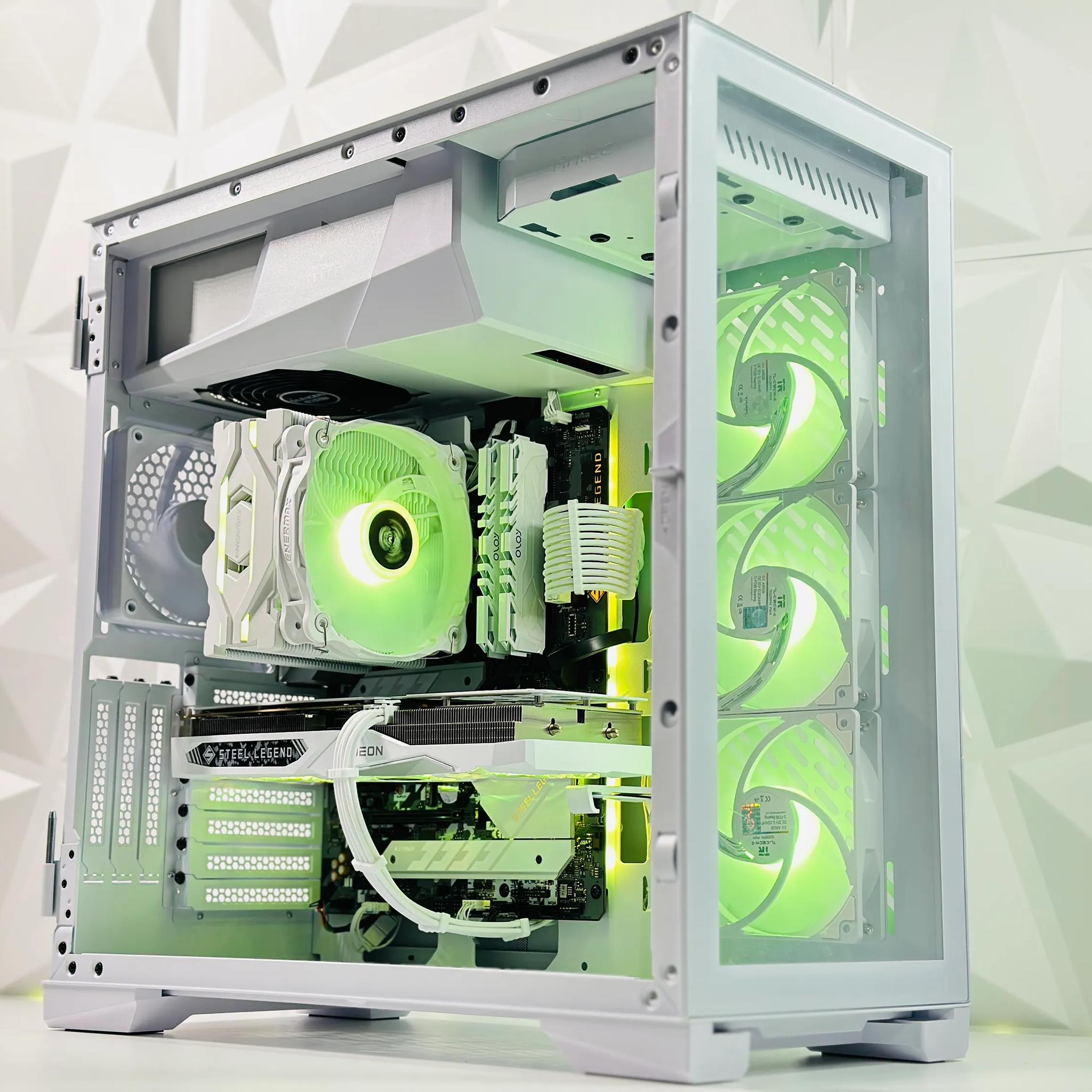 🌬️☃️Snowman⛄Gaming PC❄️AMD RX 7600 8GB❄️Intel i5 11400F 6 core❄️16GB DDR4❄️1TB NVME