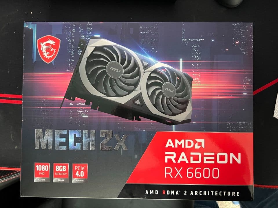 MSI Mech 2x AMD Radeon RX 6600 8GB GPU
